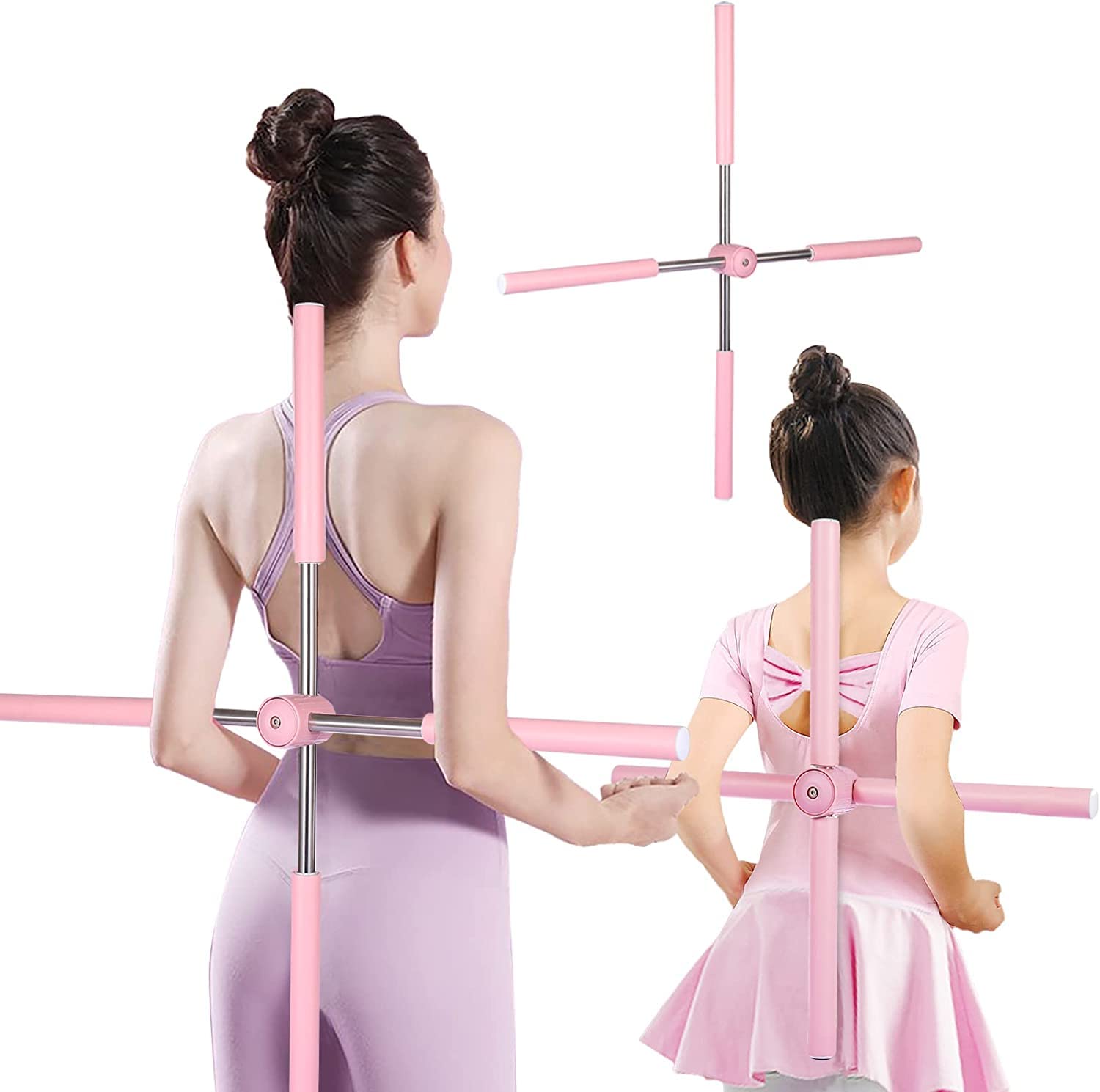 SHOPPOFOBIX Yoga Training Sticks for Posture,Yoga Sticks Stretching Tool,Retractable Design Humpback Correction Sticks,Back Straightener Posture Corrector for Adult and Child Back Brace Posture