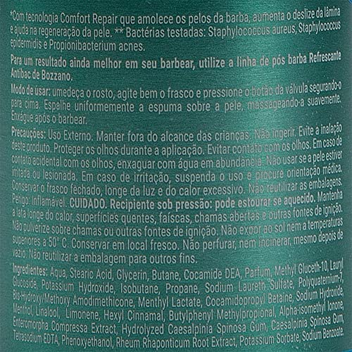 Espuma de Barbear Pele Refrescante 1, Bozzano