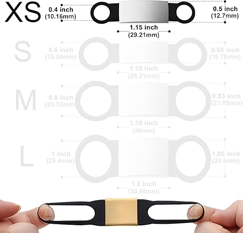 Miniatura 10 de Etiquetas silenciosas deslizables para perros grabadas para mascotas, etiquetas de identificación de acero inoxidable de silicona personalizadas