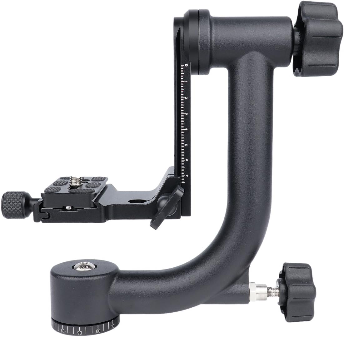 YELANGU A17 Aluminum Alloy 360 Degree Panoramic Gimbal Tripod Head with Arca-swiss Quick-release Plate for DSLR Weight Up to 20kgs