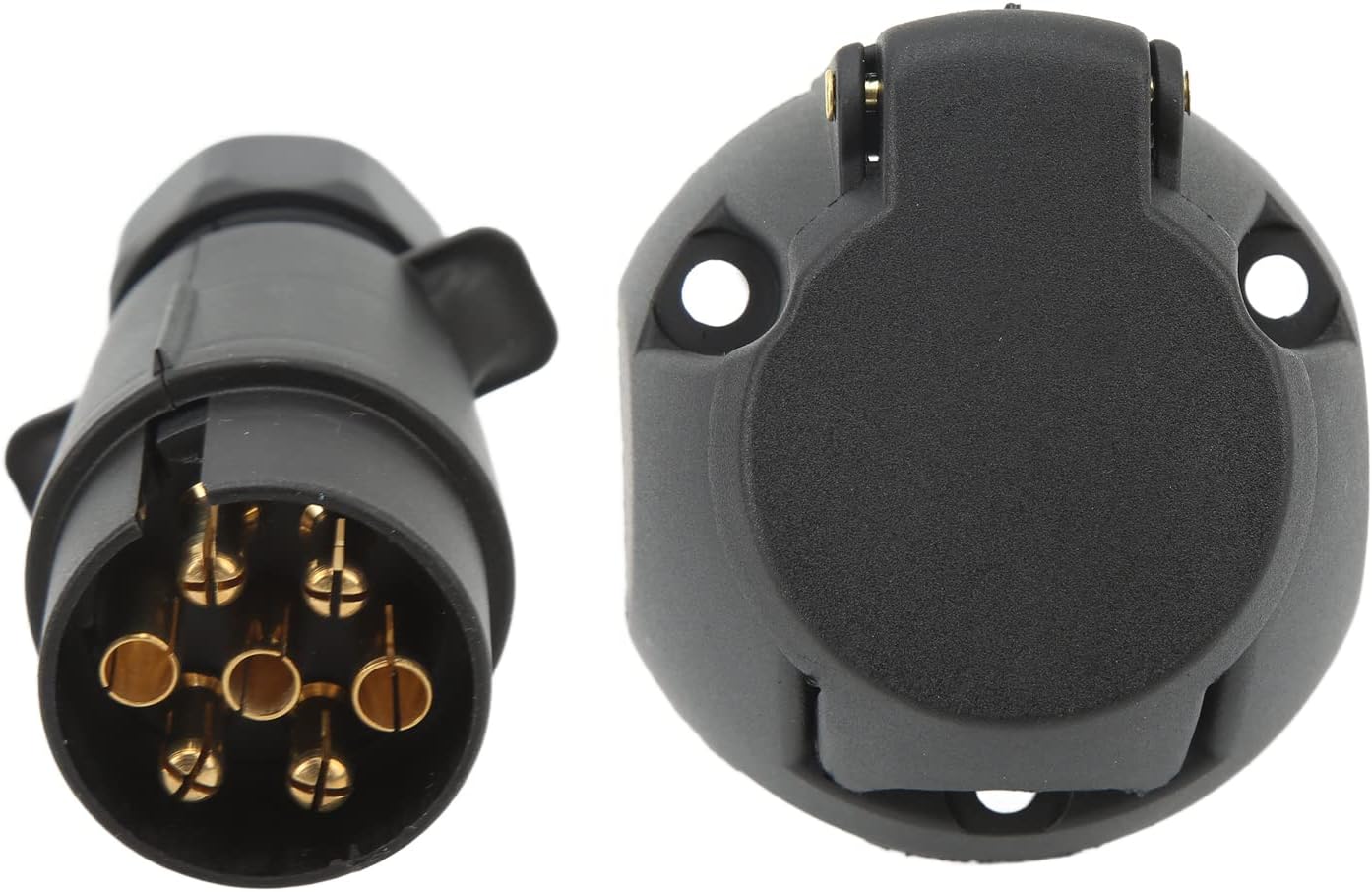 Amazon トレーラー プラグ ソケット、モーターボート RV 用 7 ピン トレーラー プラグ ソケット ガスケット ブラケット