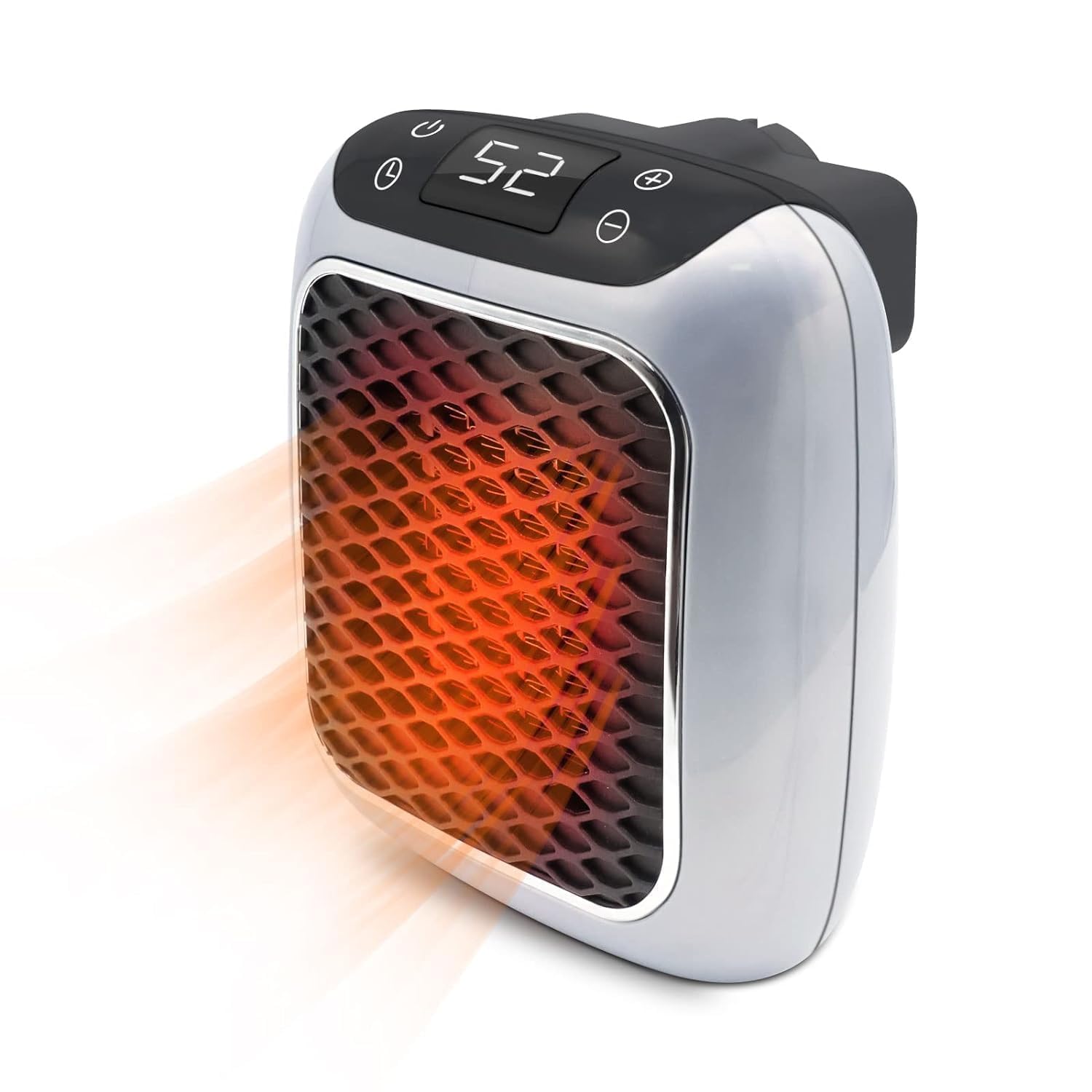Dustex by Evadely Handy Electric Heater, 800 Watts Heater, Plug-In Heater, Mini Heater, Portable Room, Office, Bedroom Heater/Warmer with LED Display, Set Temperature, and Stylish Design Dustex by Evadely Handy Electric Heater, 800 Watts Heater, Plug-In Heater, Mini Heater, Portable Room, Office, Bedroom Heater/Warmer with LED Display, Set Temperature, and Stylish Design