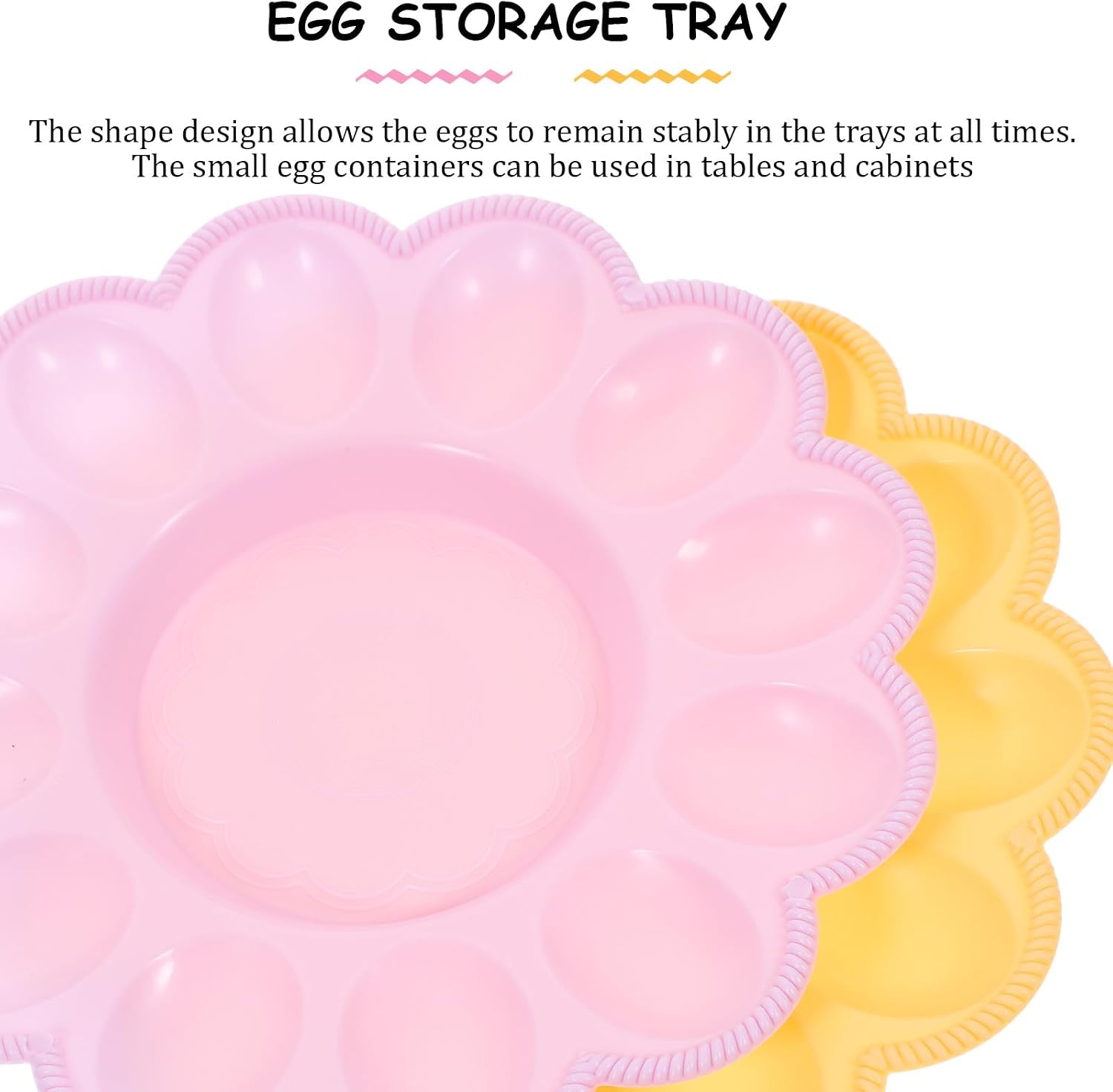 Abaodam 4Pcs Easter Plastic Egg Holder, Deviled Egg Containers Storage for Fridge, Easter, Thanksgiving Party Kitchen Supplies (Random Color)