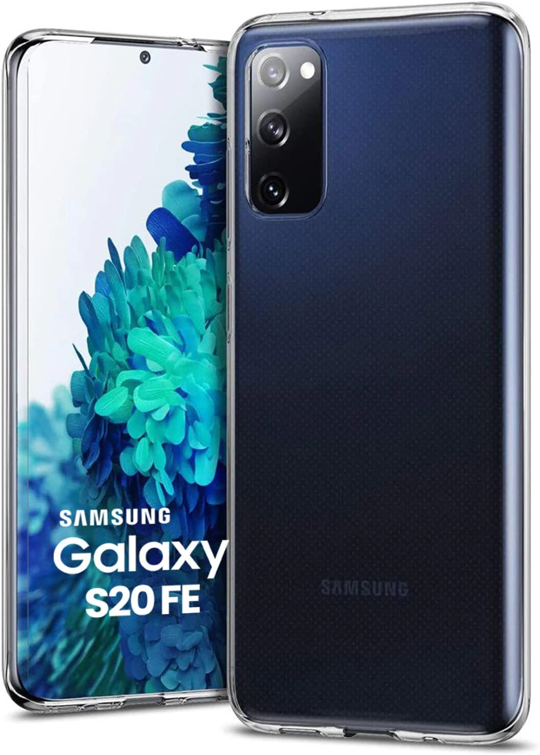 Zege for Samsung Galaxy S20 FE clear silicone case soft TPU transparent clear anti scratch cover with reinforced shockproof bumper corner protection for Samsung Galaxy S20 FE