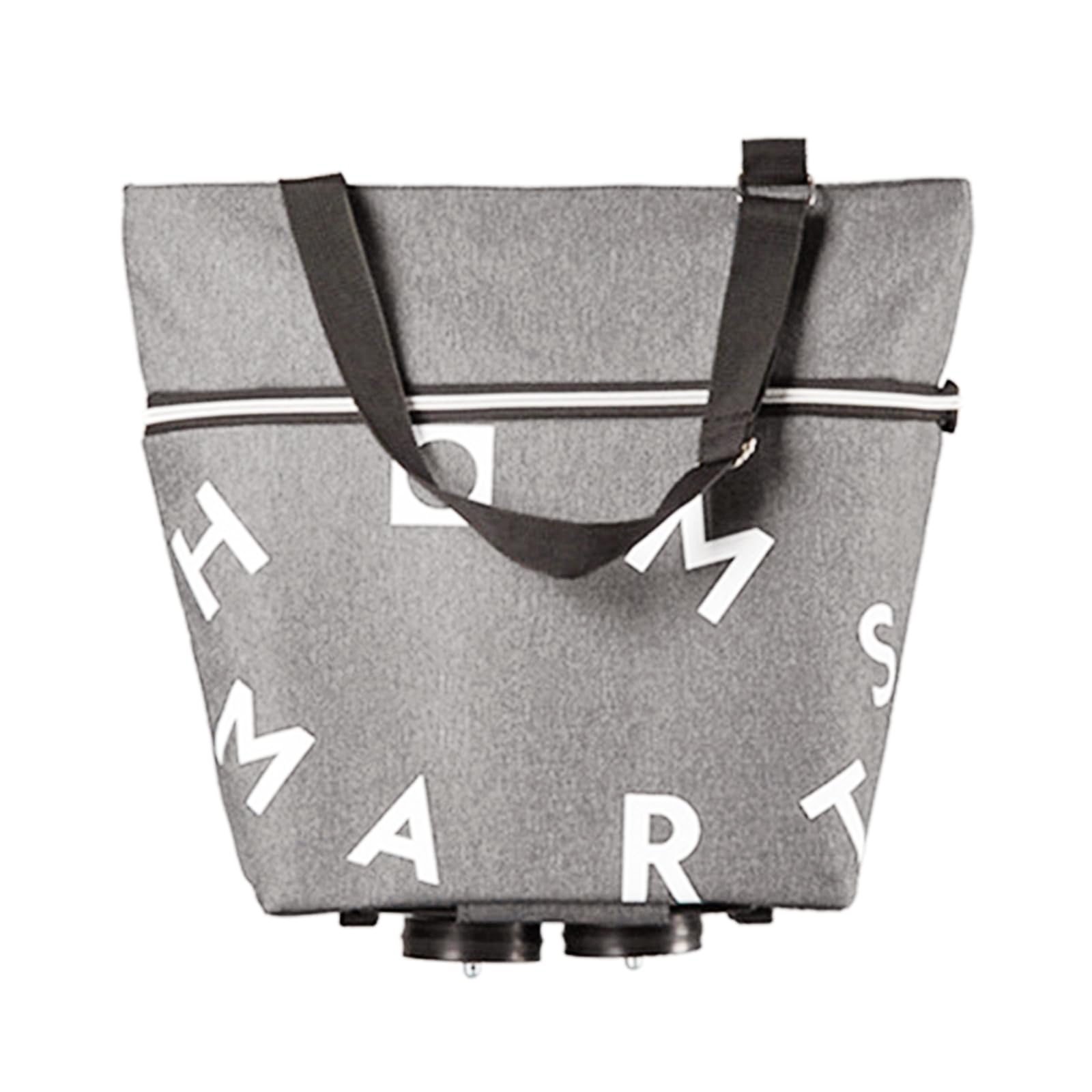 Buxuaaaa Space Gray Foldable Shopping Trolley Effective Folding Shopping Carring Bags With Sturdy Frame And Rotating Multifunctional Pulling Cart