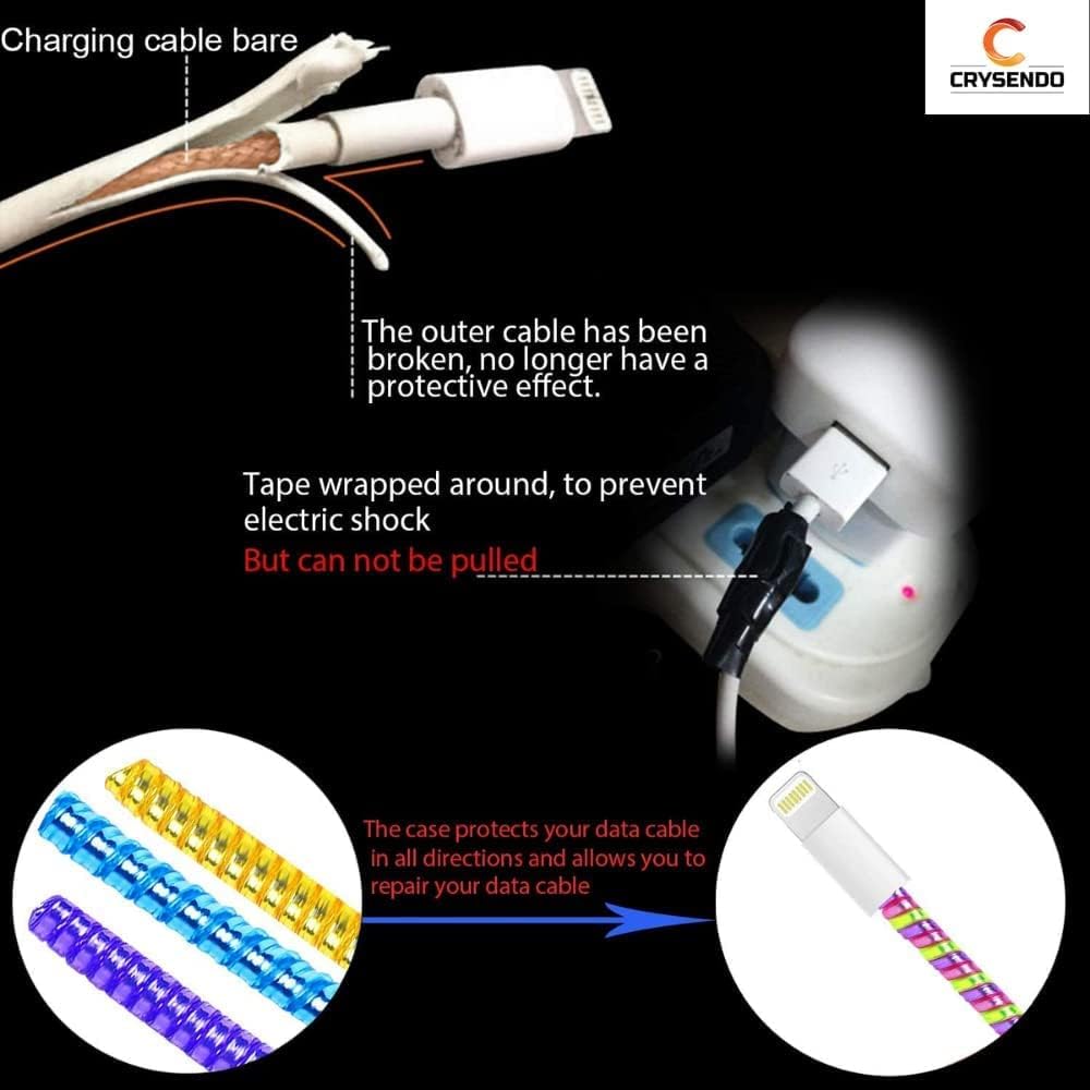 Crysendo Spiral Cable Protector and Cord Winder, 2 pcs, for Charging Cables — Amazon image 2