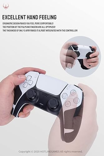 Miniatura 4 de HOTLINEGAMES Empuñaduras de control compatibles con PS5 Dualsense, accesorios de control de PlayStation 5, kit de piel, cinta de agarre