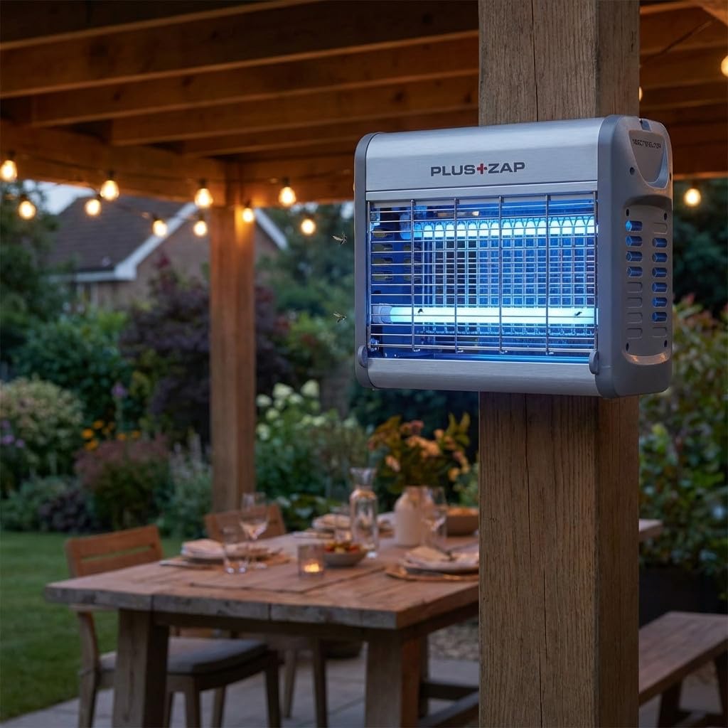 Lampe MATA Mosquitos Aluminium professionell Insektenvernichter, elektrisch, 34 x 14 x 26h cm Leistung: 30 W. UV-Licht Der elektrische Moskitonetz zieht durch UV-Licht,