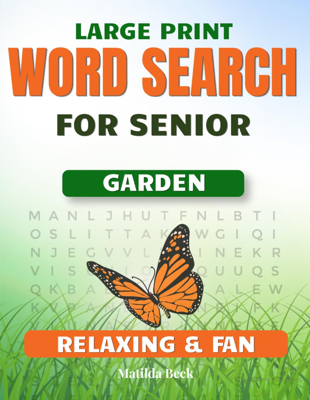 Easy Garden Word Search for Seniors: Large Print Puzzle Book