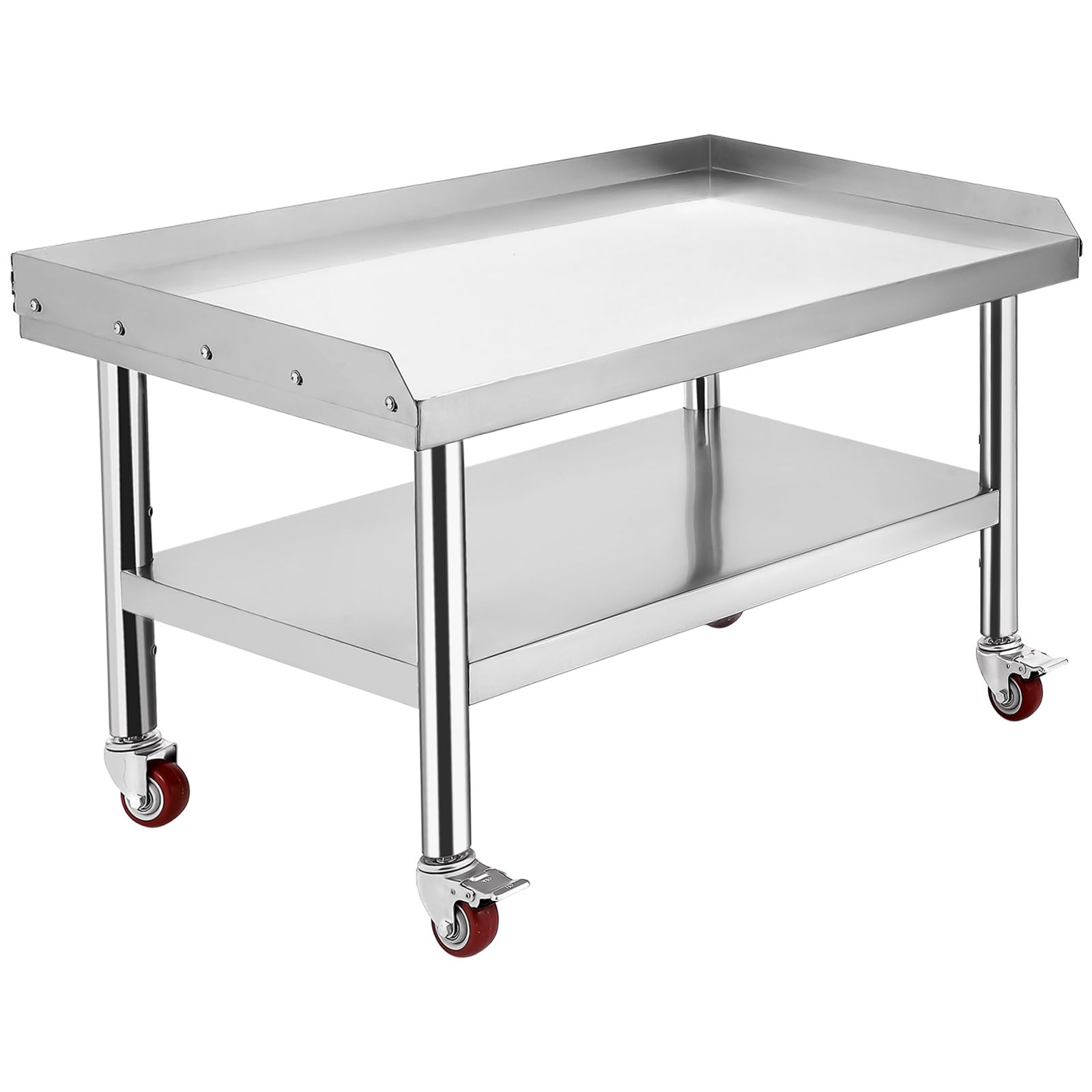 GarveeTech SK Equipment Grill Stand, 36x30x24 inch with wheel, Silver
