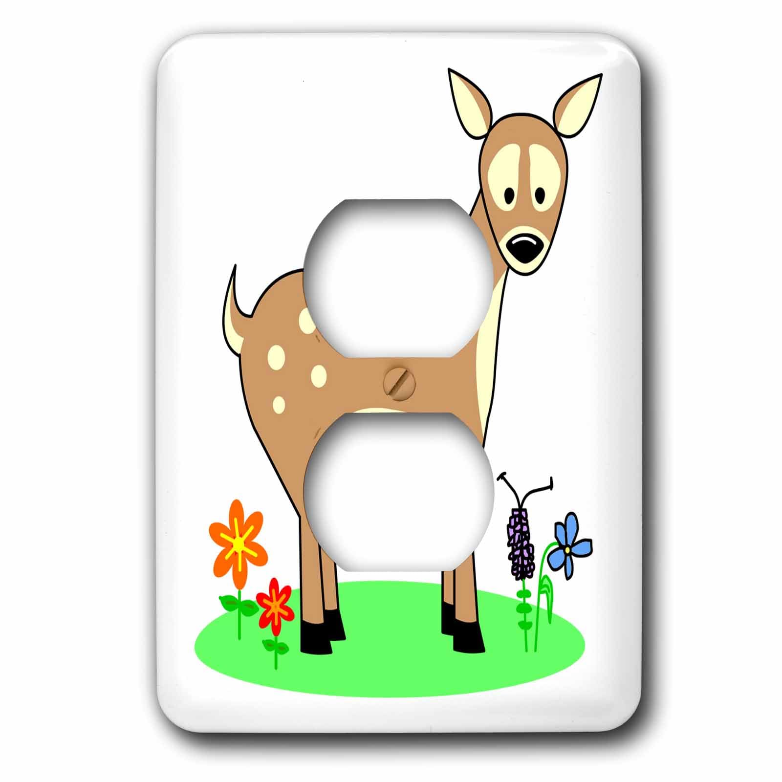 Cache-prise de créateur cerf majestueux 3dRose LSP_6163_6 finitions graphiques