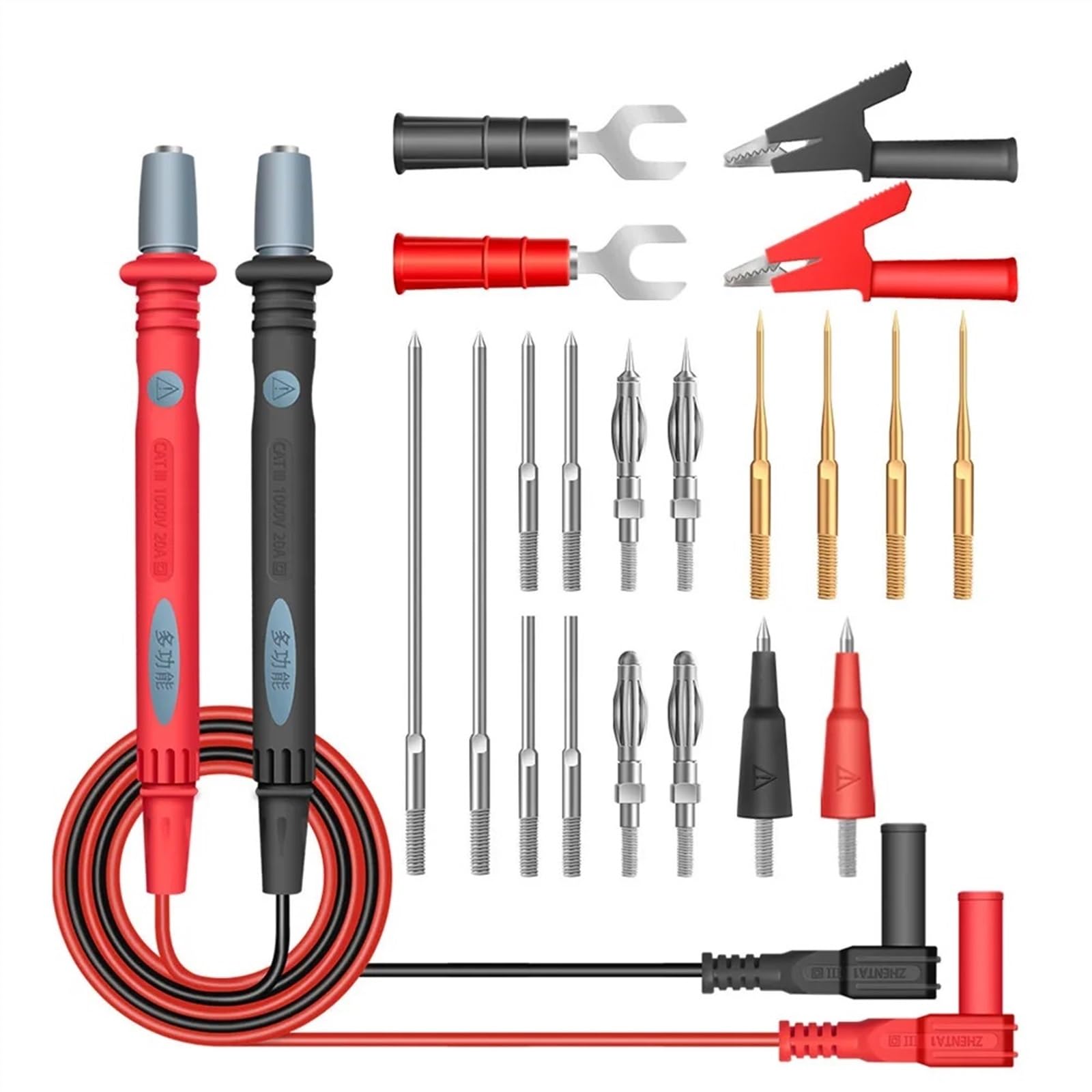 PT1028 22 In 1 Kombination Kabel Test Clip Meter Sonde Multifunktions Kombination Führt Schraubendreher Multimeter Zubehör