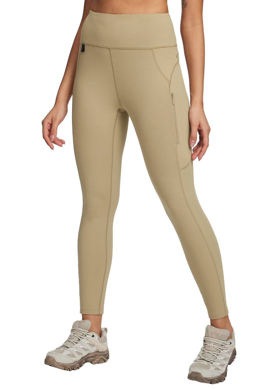 baleaf Damen Wanderleggings mit 3 Taschen Wanderhose Trekkinghose Sport Leggings High Waist Schnelltrocknend UPF 50+ | mit 3 Taschen, Schnelltrocknend, UPF 50+