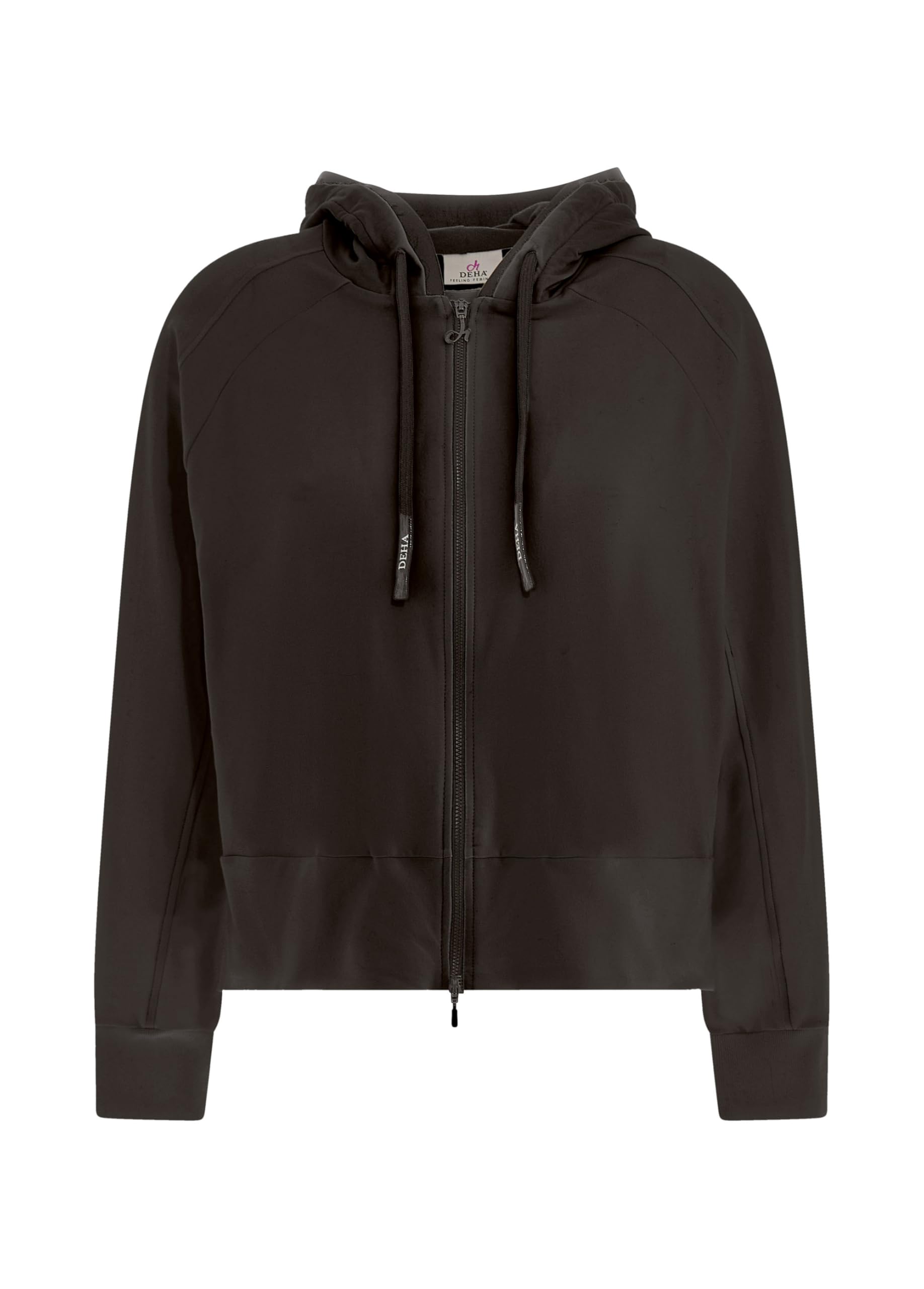 DEHA - Felpa Logo Taping Full Zip Hoodie in Cotone per Donna