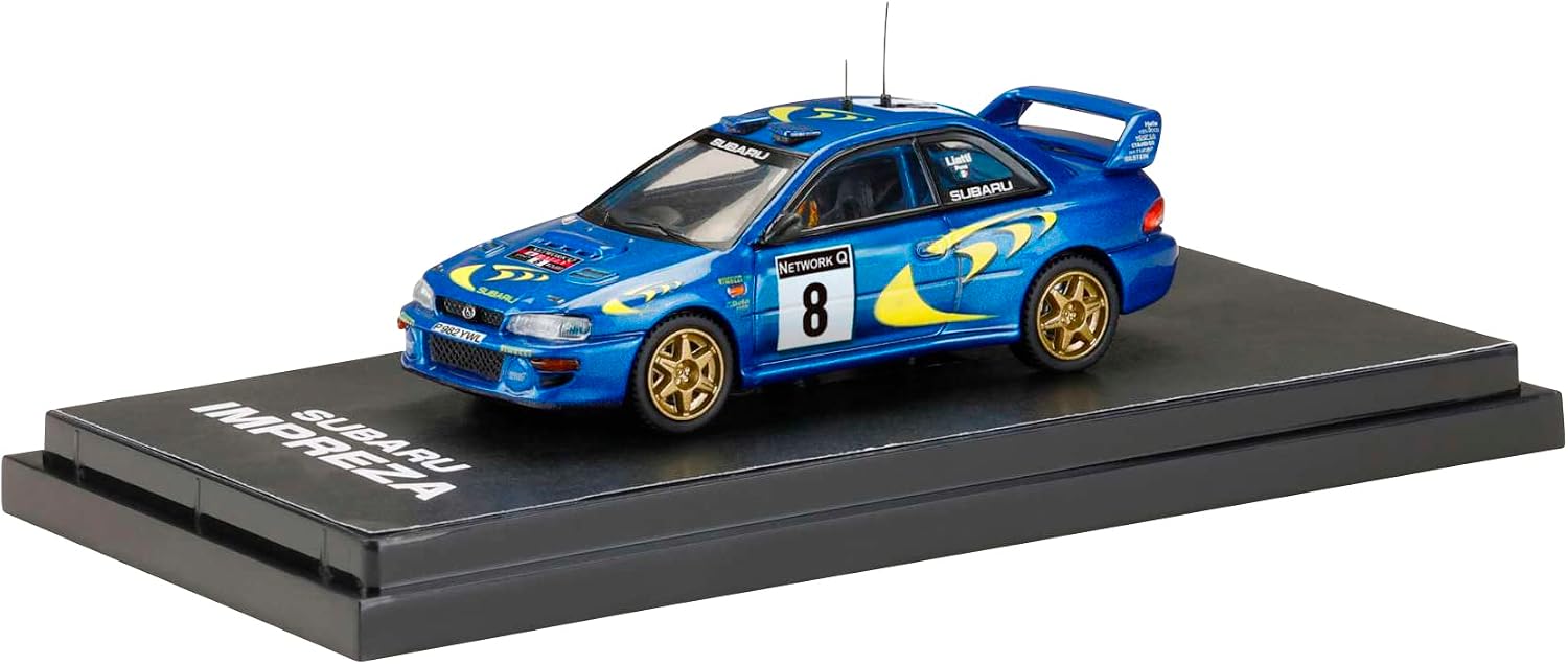 Hobby JAPAN 1/64 Subaru Impreza WRC 1997#8 (RAC RALLY) Die-cast Car Blue