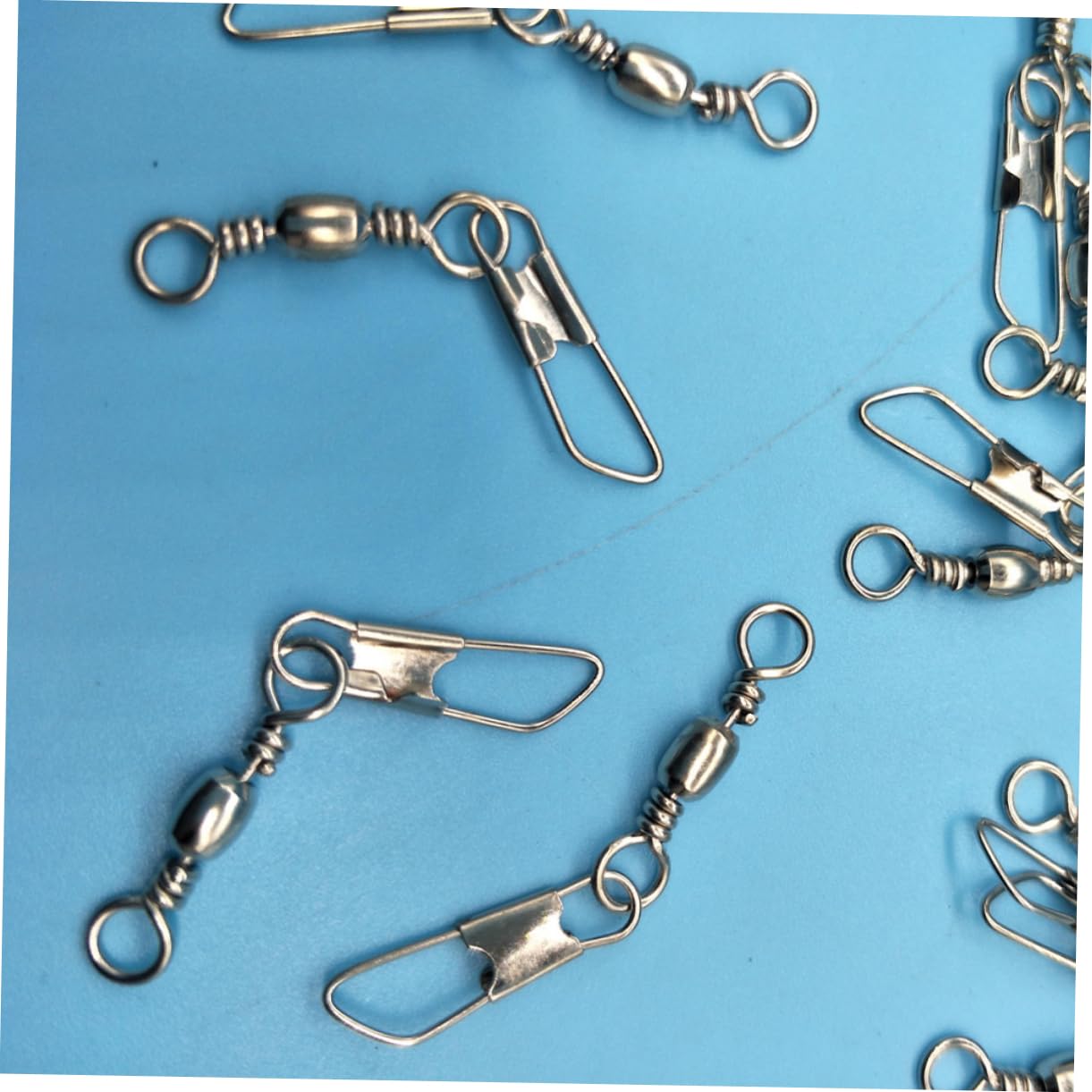 YARNOW 100 Pièces Émerillons à Roulement à Billes Connecteur Hameçon Émerillons Snaps Connecteur Matériel De Pêche en Eau Salée Métal Balle Accessoires De Pêche Faire Tourner Cuivre