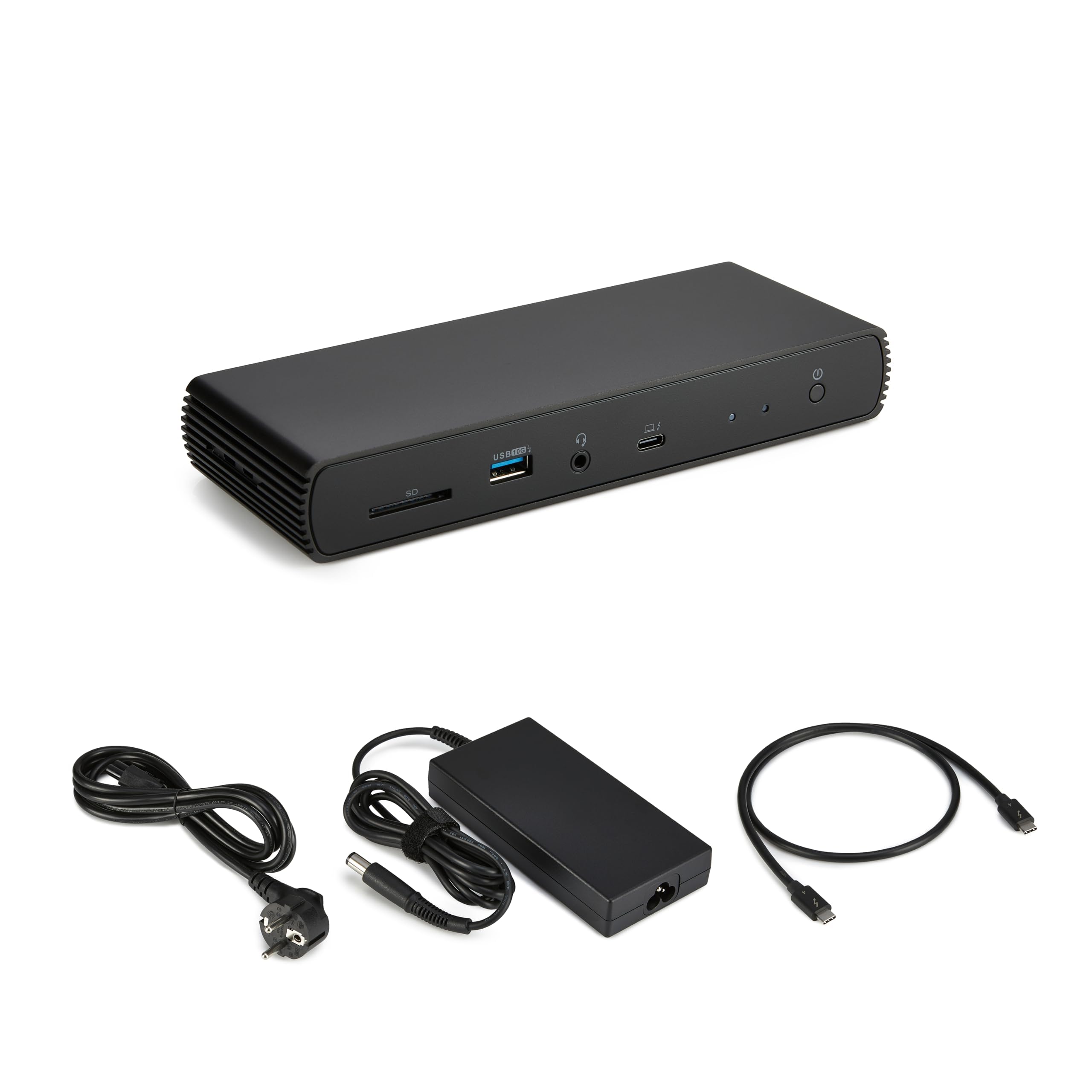Amazon Basics Station d'accueil Thunderbolt4/USB4 Pro, 2xTBT4, 1xHDMI 2.1, 3xUSB A 3.1, RJ45, Double Affichage, Noir, 19,96 x 7,5 x 3,12 cm