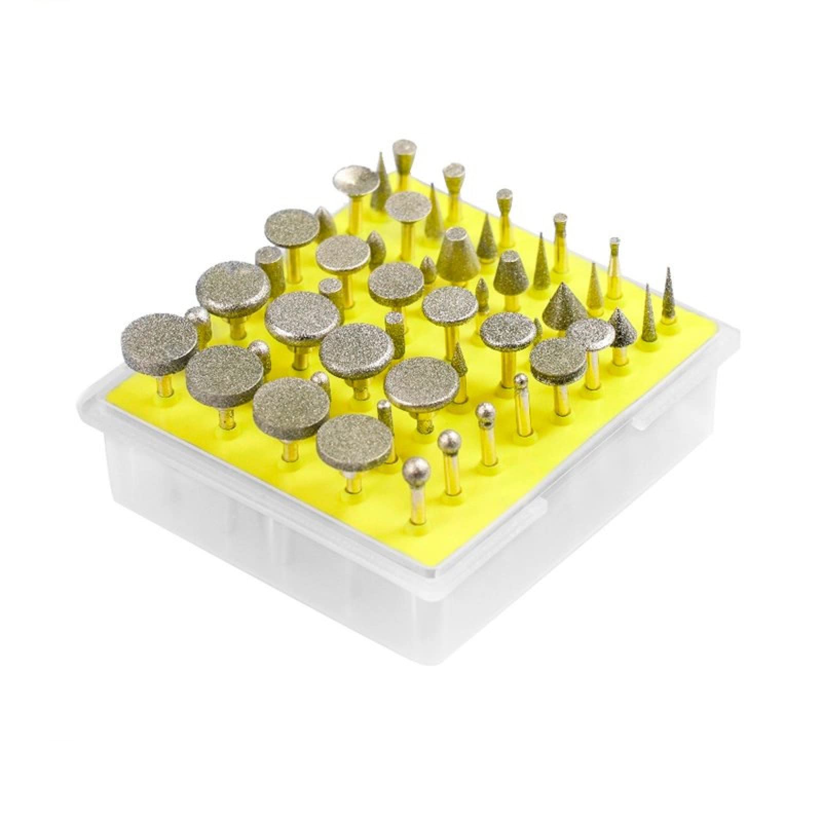 50-teiliges Diamant-Schleifkopf-Set 3,0-mm-Schaft-Schleifstifte Für Abrasive Rotationswerkzeuge Schleifkopf-Diamant-Frässtift-Set