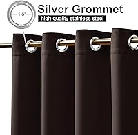 Vista 229 de NICETOWN Cortinas grises para exteriores para patio, impermeables, 2 paneles, resistentes al viento, a prueba de óxido, ojales superiores e