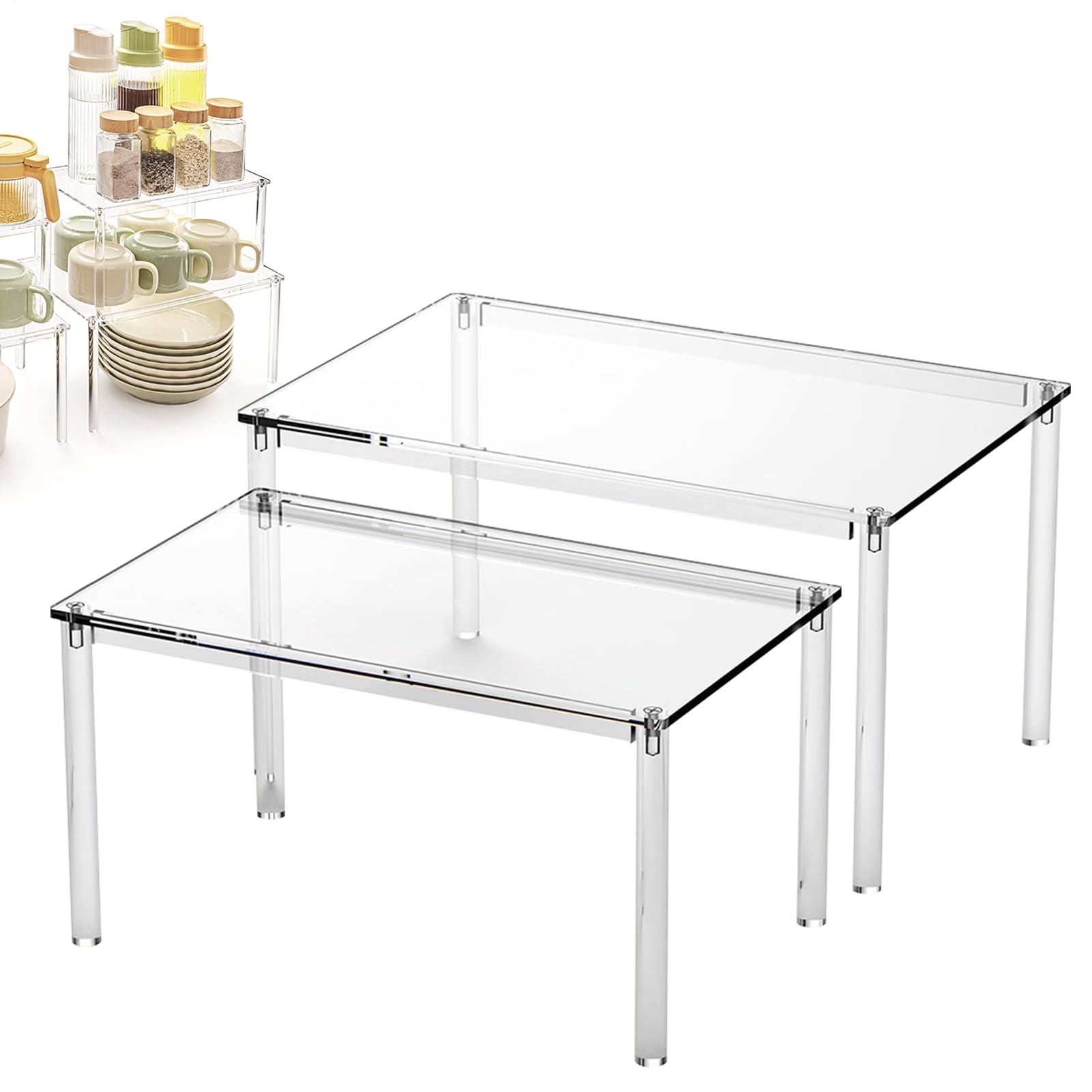 Présentoir de cabinet en acrylique haut de gamme pour plats et collections