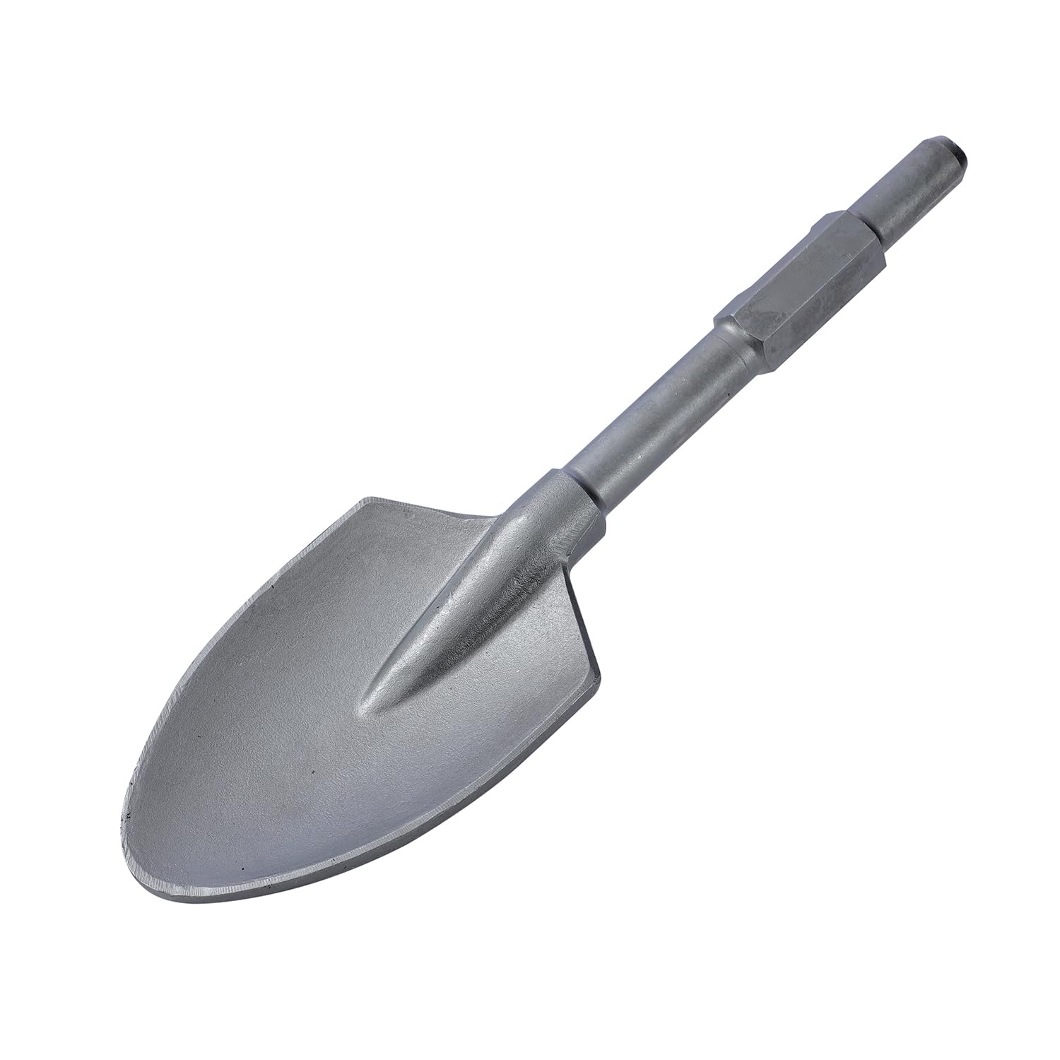 TOPWAY Pala de arcilla para disyuntor PH65 95A Martillo de demolición Martillo hidráulico Vástago hexagonal de 1-1/8 "Pala de arcilla Pala Cincel 440 x 136 mm con estuche de plástico 121151