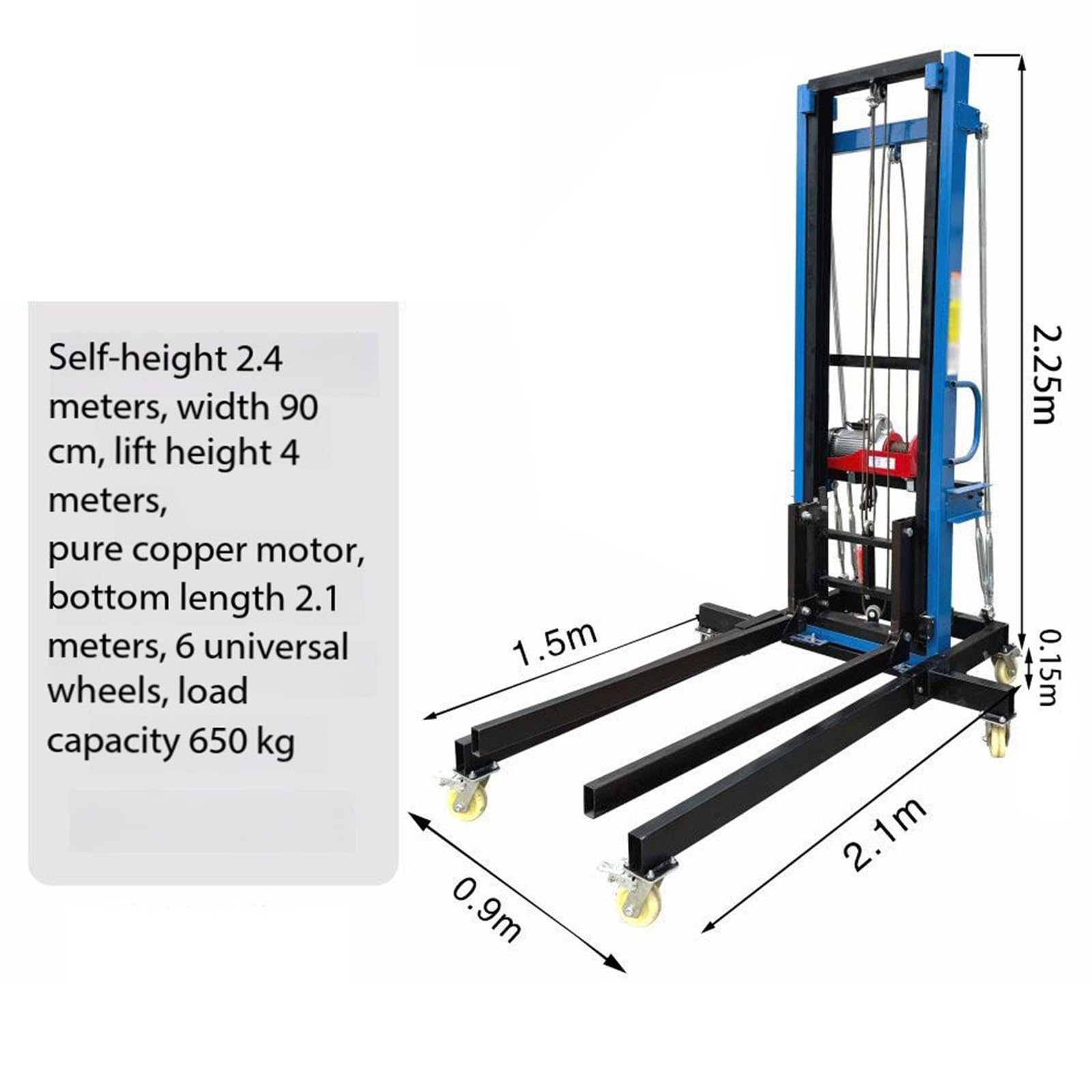 Hubarbeitsbühne Rollender Bauaufzug, Materialaufzug for Kanäle, Plattenziegel Lastenaufzug