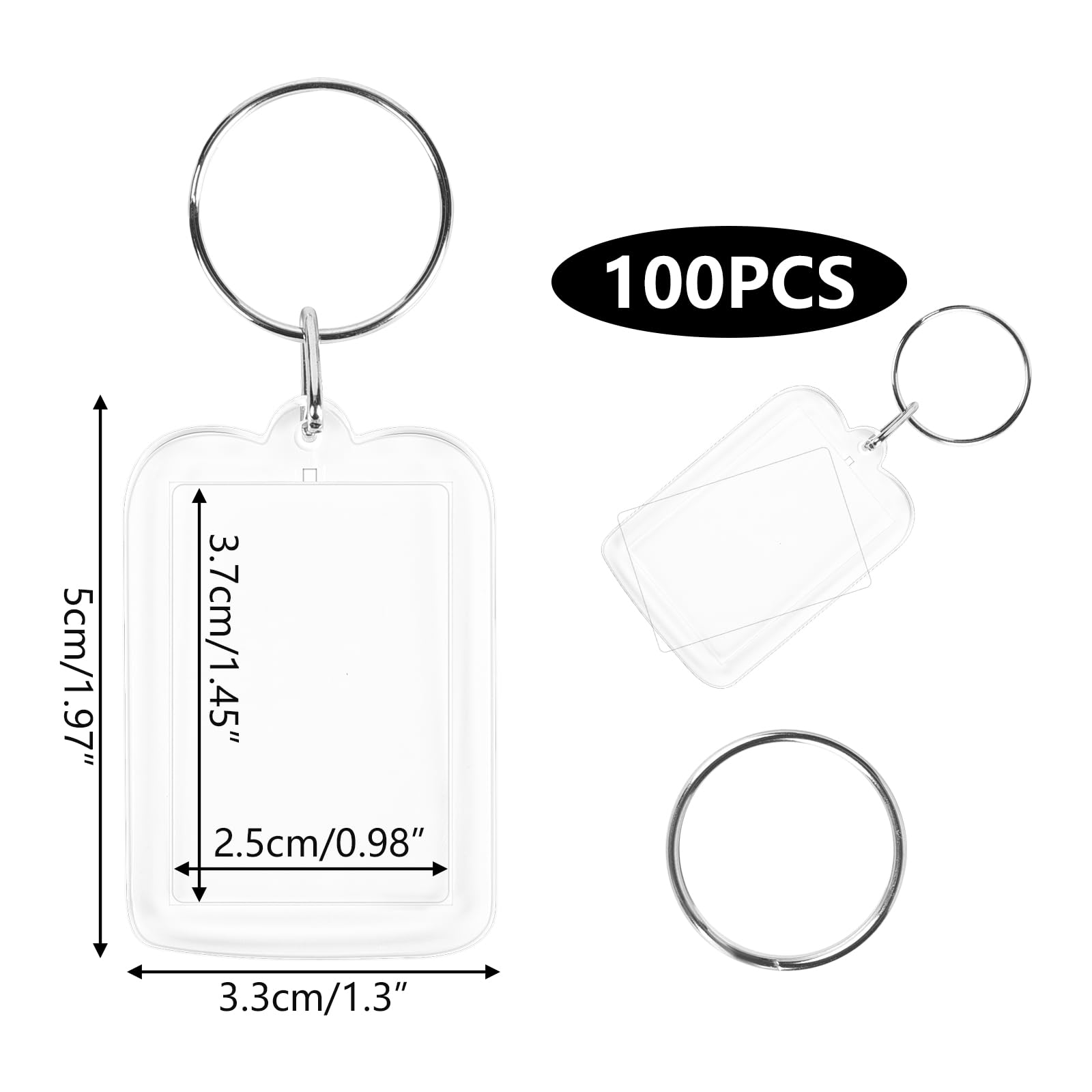 Acrylic Blank Photo Keyring - Image 2