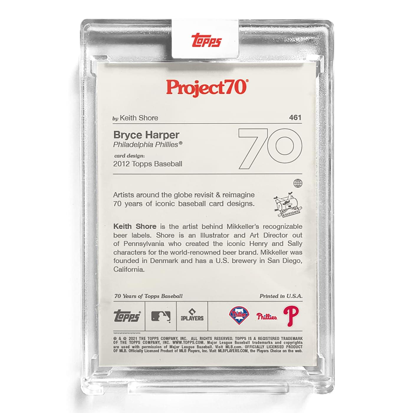 Amazon.com: Topps Project 70 Card 461 | 2012 Bryce Harper by