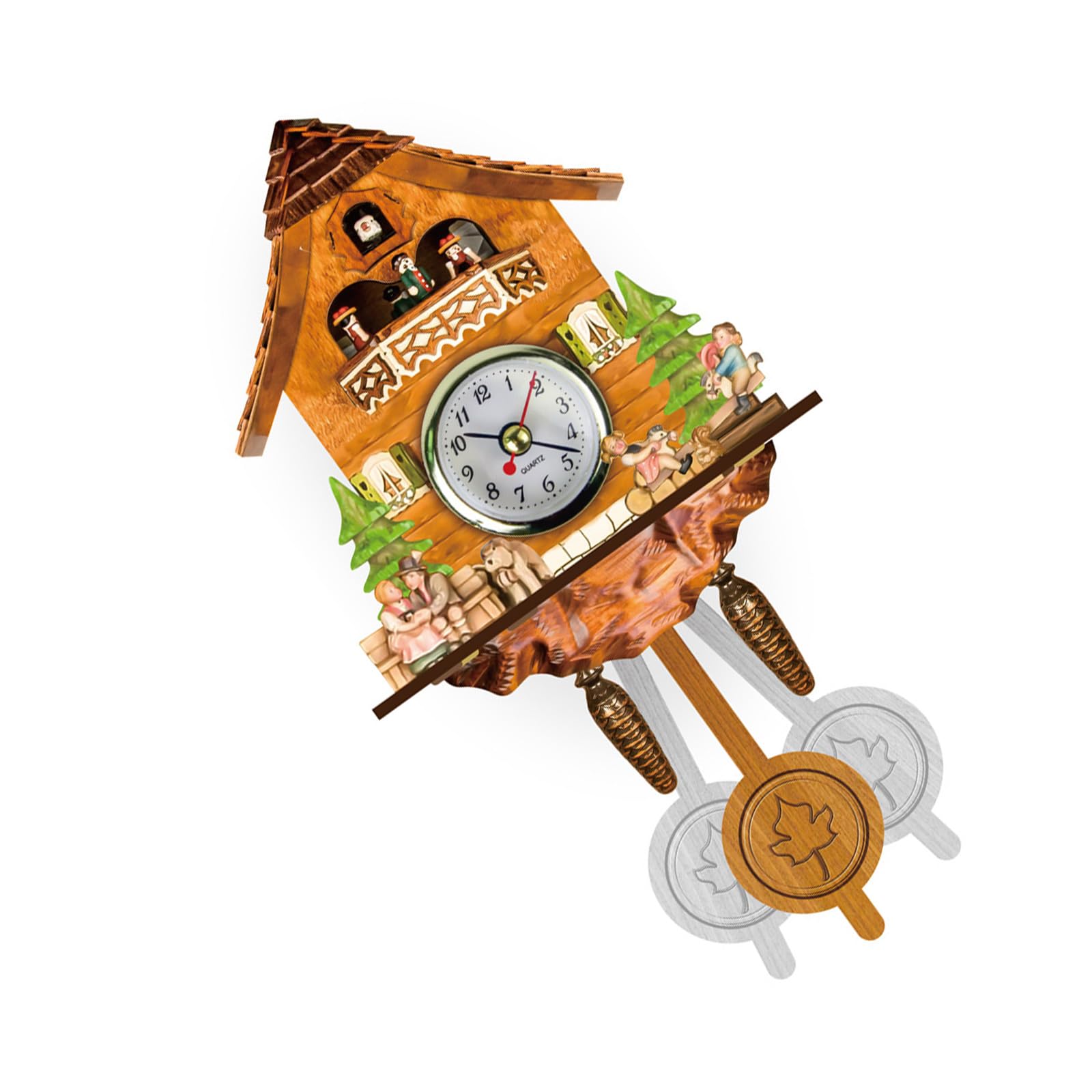 Tsophreniq Durability Wood Bird Clock with Easy Installation for Unique Decorative Touch Timekeeping and Quiet Movement Wall Clock