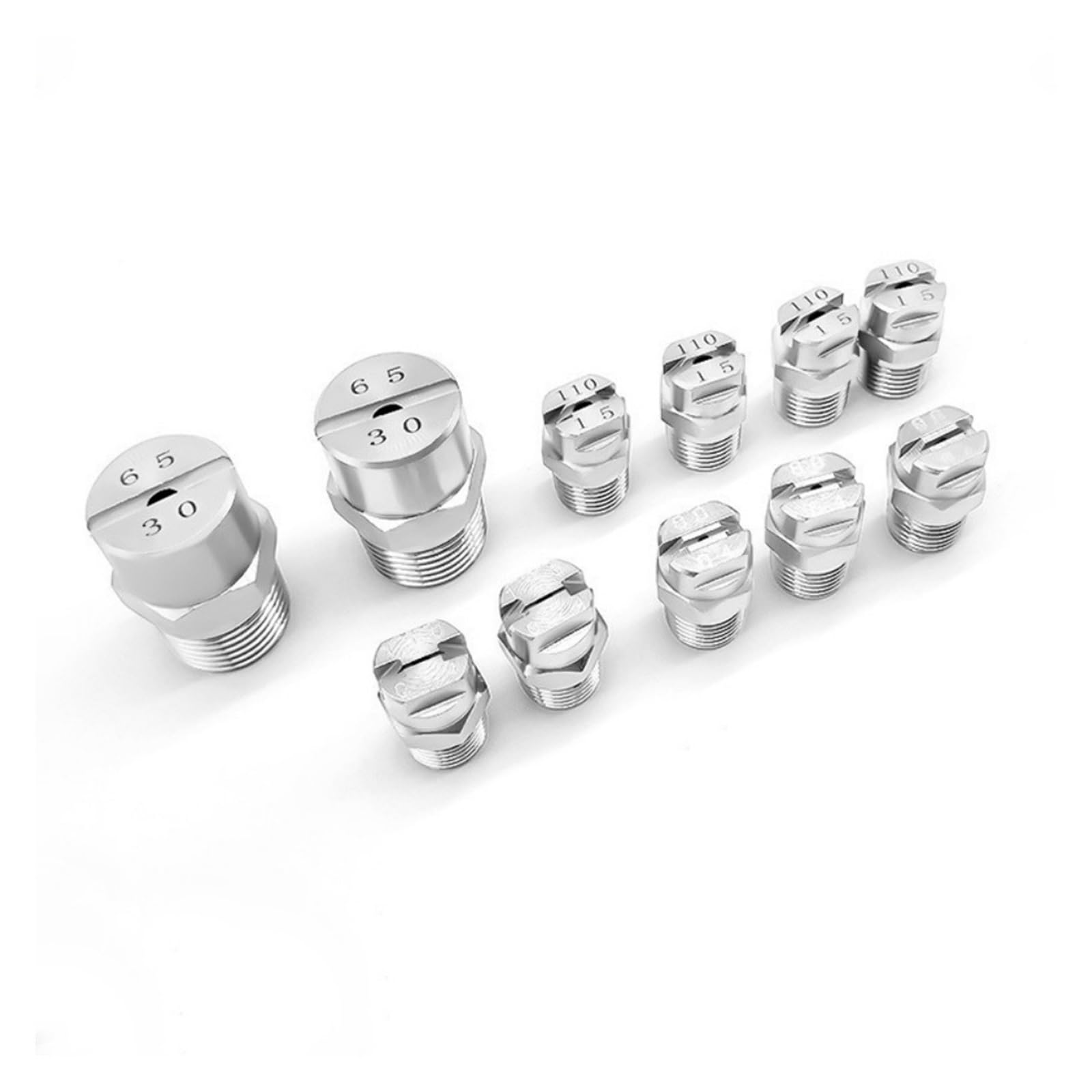 BTYQKZVPM Pressure Washer Nozzles， 1/4 BSPT 110 degree Stainless Steel HVV V-Shape High Pressure(1i8-4001)