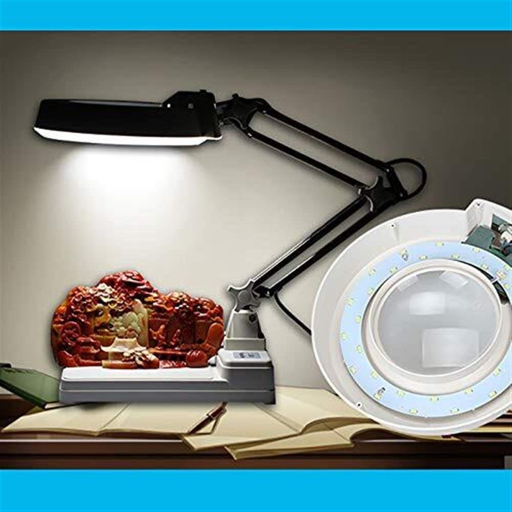 Lupas para Pasatiempos, Lupa De Lectura 20X - Lupa De Escritorio HD De Alta Magnificación con Luz Led, para Lectura De Ancianos, Reparación, M, 15X