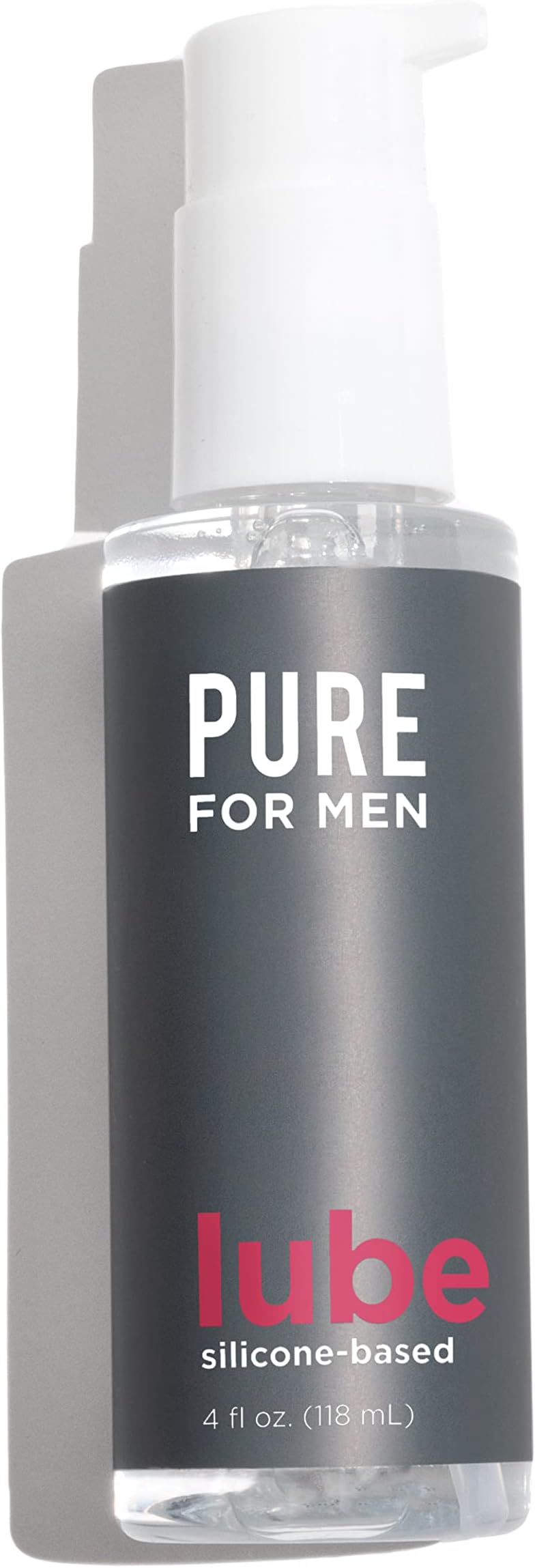Pure For Men Silicone-Based Personal Lube | Long Lasting, Aloe Vera & Vitamin E & Non-Sticky | Stain Free Lubricant for Men, Women & Couples | Flavorless, 4 oz.