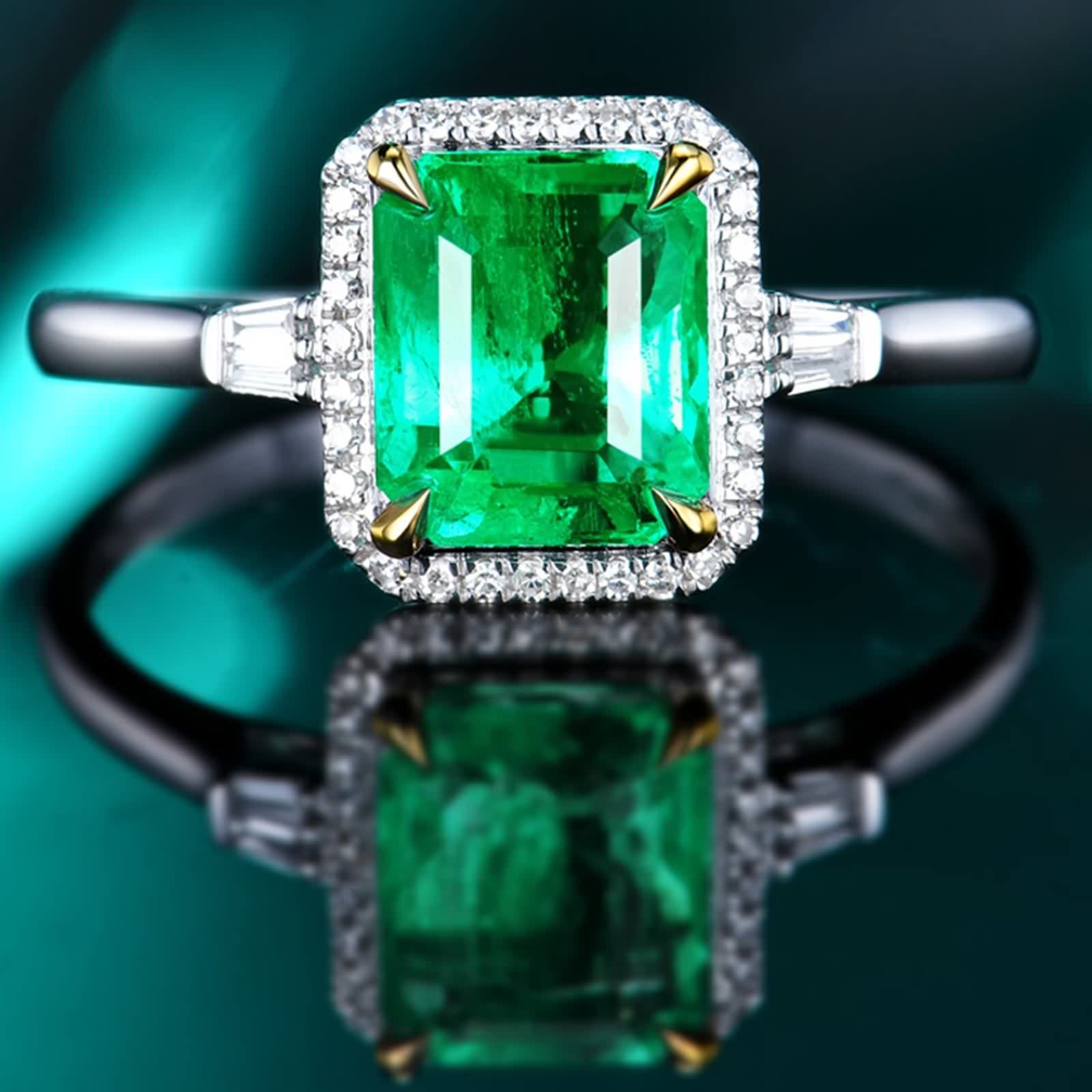 Anillos Mujer Esmeralda, Anillo Mujer Noviazgo Verde Forma Rectangular para Las Vacaciones de Aniversario Del Día de San Valentín