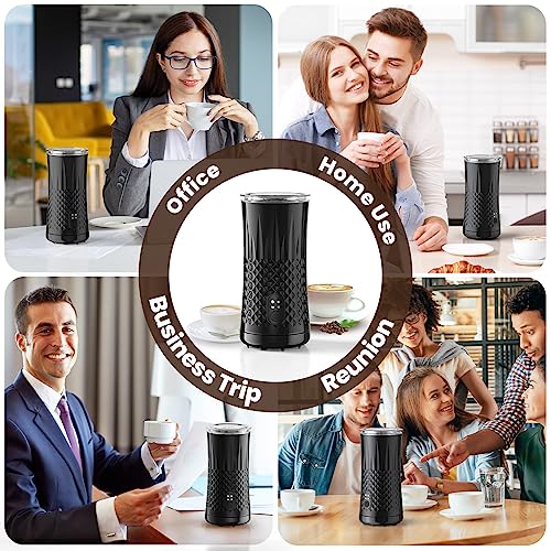 HAPPHOOH Milchaufschäumer Elektrisch, 4-in-1 Milchschäumer für Heißen & Kalten Schnell Milchschaum, 240...