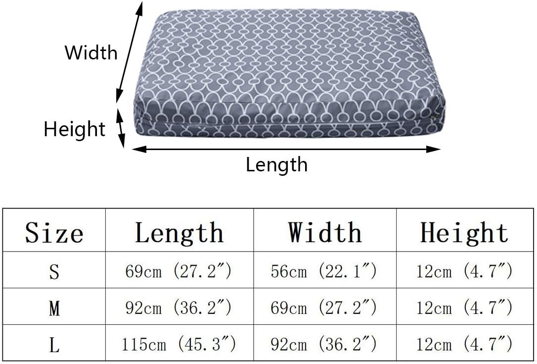 Morezi DIY Do It Yourself Pet Pillow Cover: Water Resistant Dog Bed Liner, Washable, Waterproof Liner Internal Case in Medium or Large for Dog and Cat - Cover only - Gray Grain - M : Pet Supplies