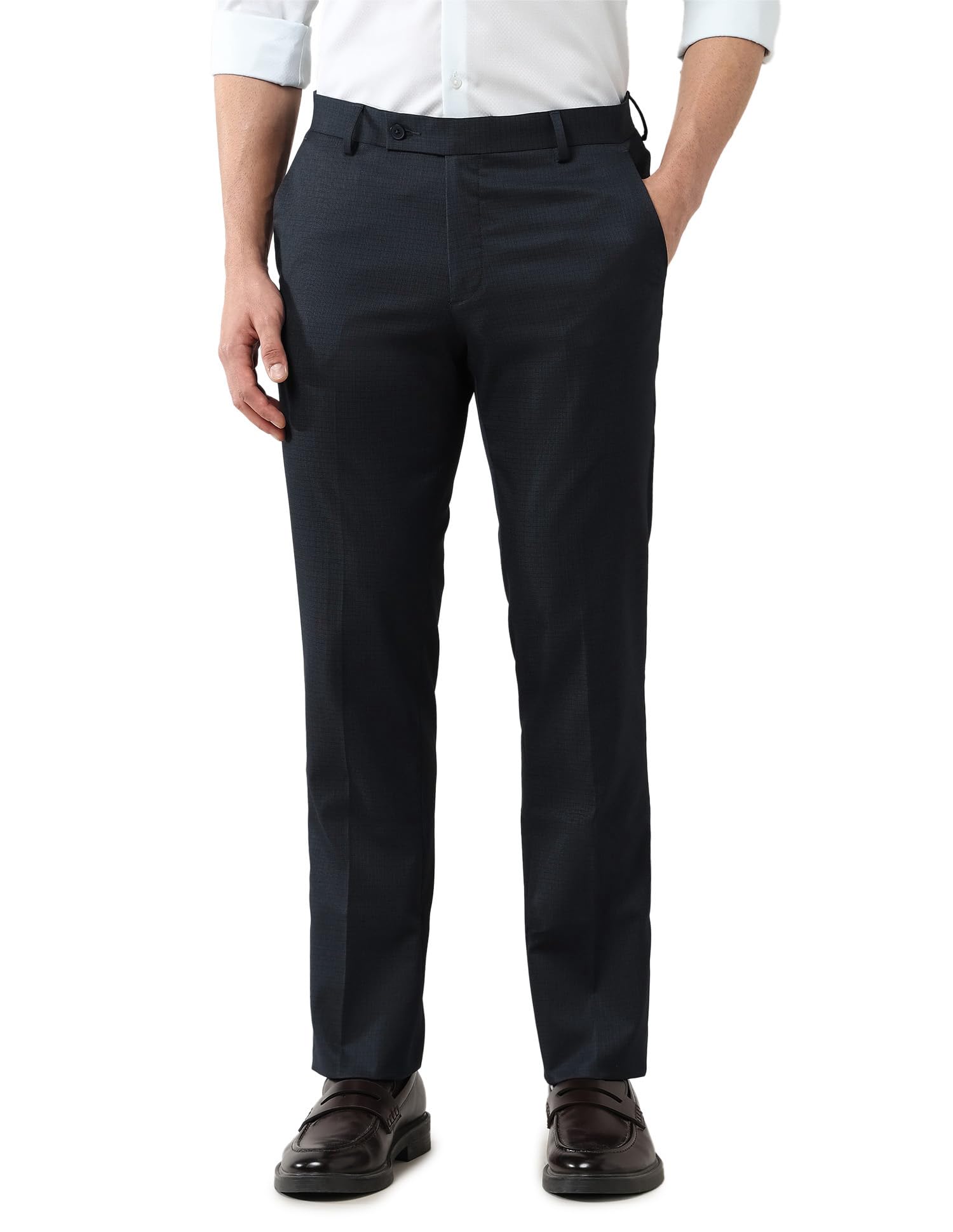 Men's Tailored Fit Checked Trousers