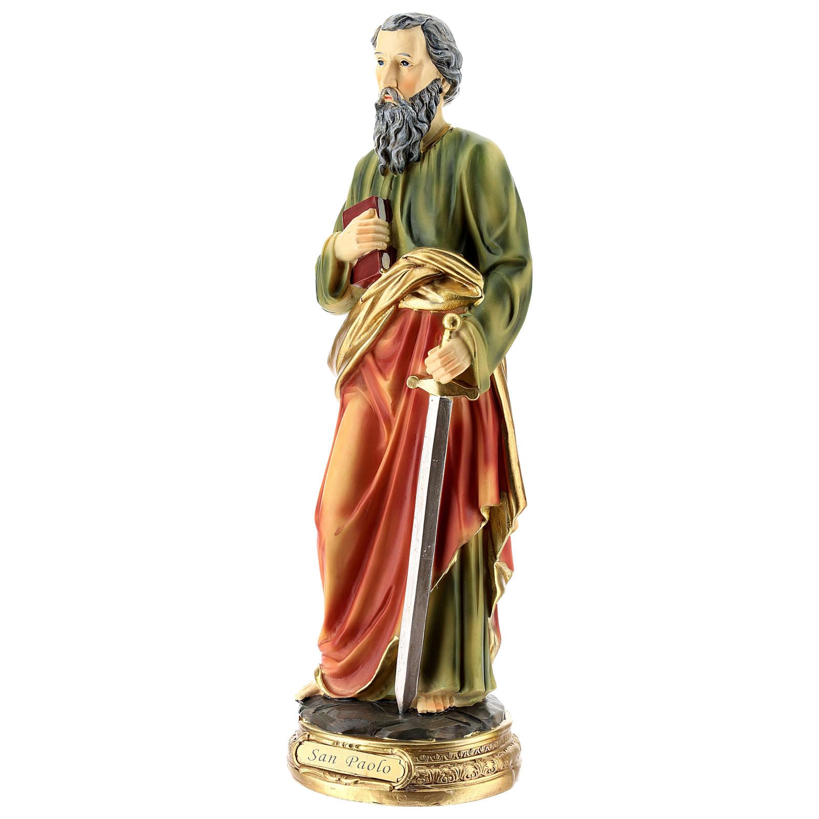 Holyart Imágenes de Resina y PVC: San Pablo Estatua Resina de 30 cm