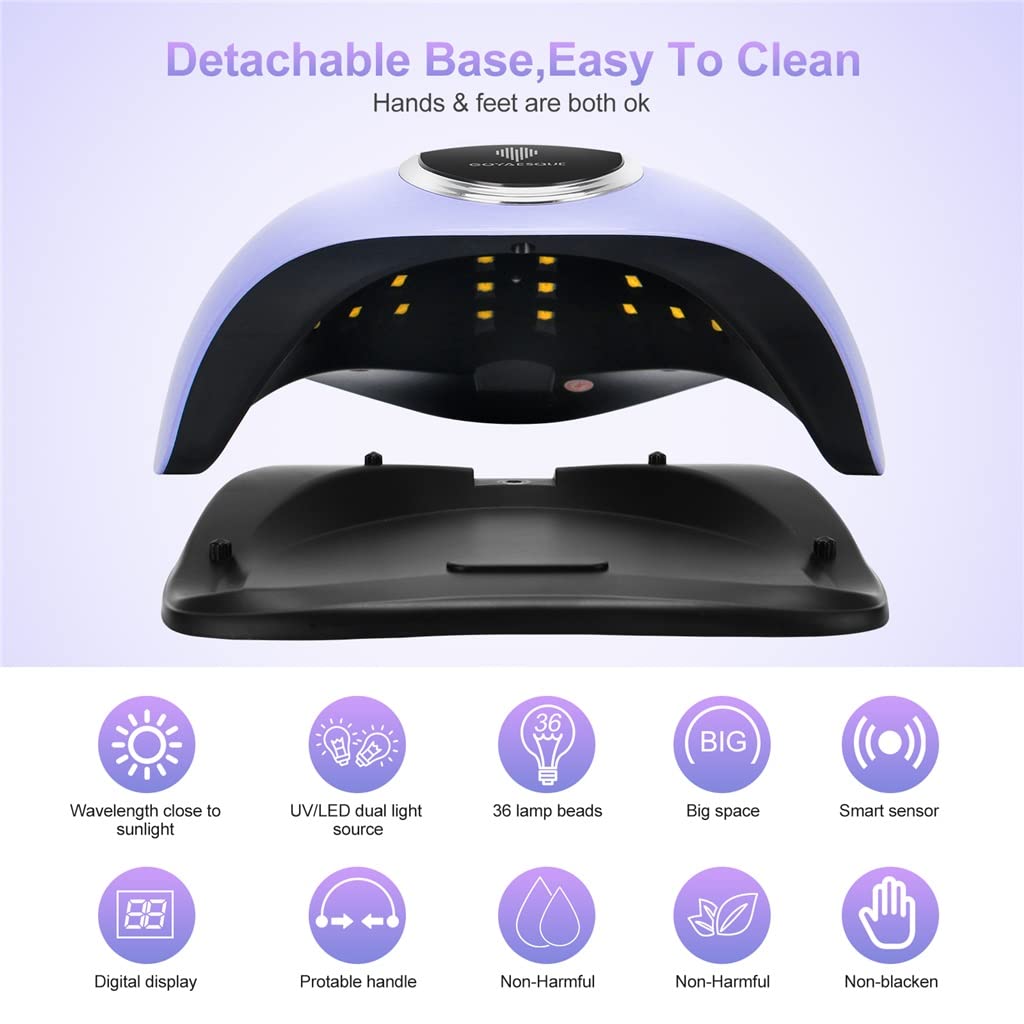 FAXIOAWA Kit Lampada per Unghie a LED Lampada polimerizzante per Gel Asciugatore per Smalto Gel Trapano per Unghie con Accessori Luce per Unghie ad Alta Potenza