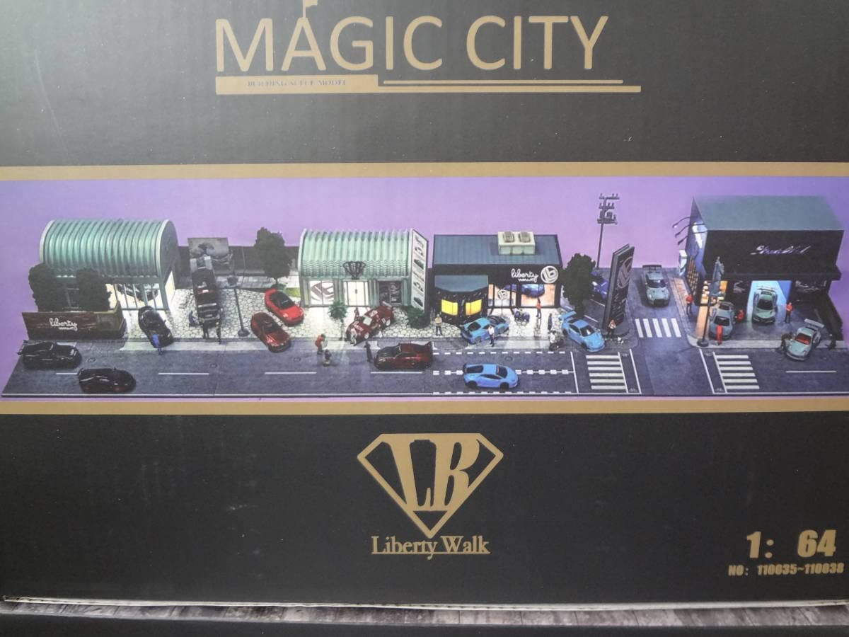 Amazon.co.jp: Liberty Walk LBWK 1/64 ジオラマ MAGIC CITY カフェ