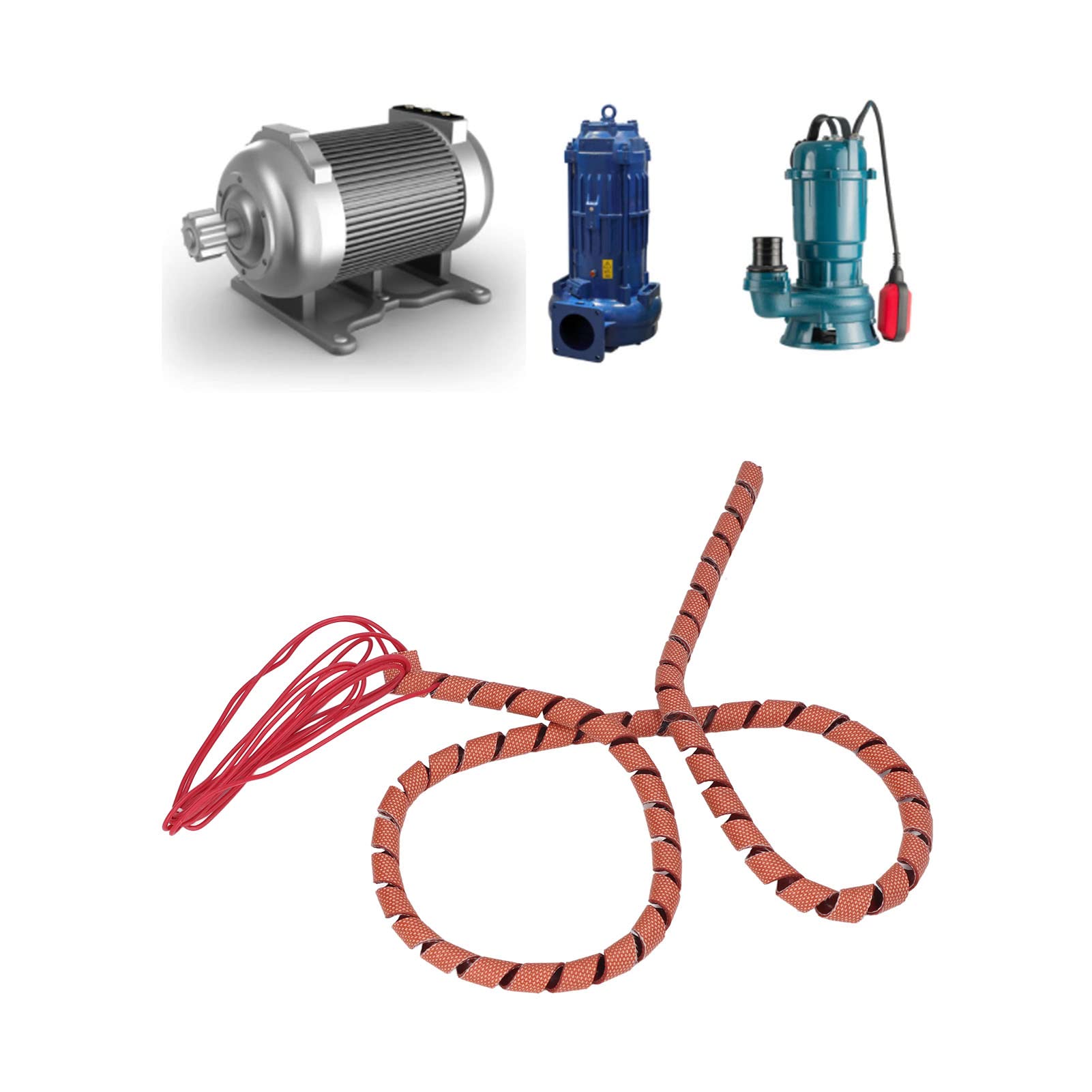 Nastro riscaldante in silicone a spirale Avvolgicavo per riscaldamento a traccia di calore per protezione antigelo 220V 70W Diametro esterno 8 mm (0,31 pollici).