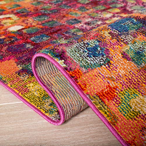 Tapete decorativo SAFAVIEH 2' x 4' Fucsia Oro miniatura 6