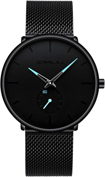 Orologi da uomo ultra sottili e minimalisti impermeabili - Orologio da  polso alla moda da uomo unisex vestito con cinturino in rete in acciaio  inossidabile, Blu : Amazon.it: Orologi