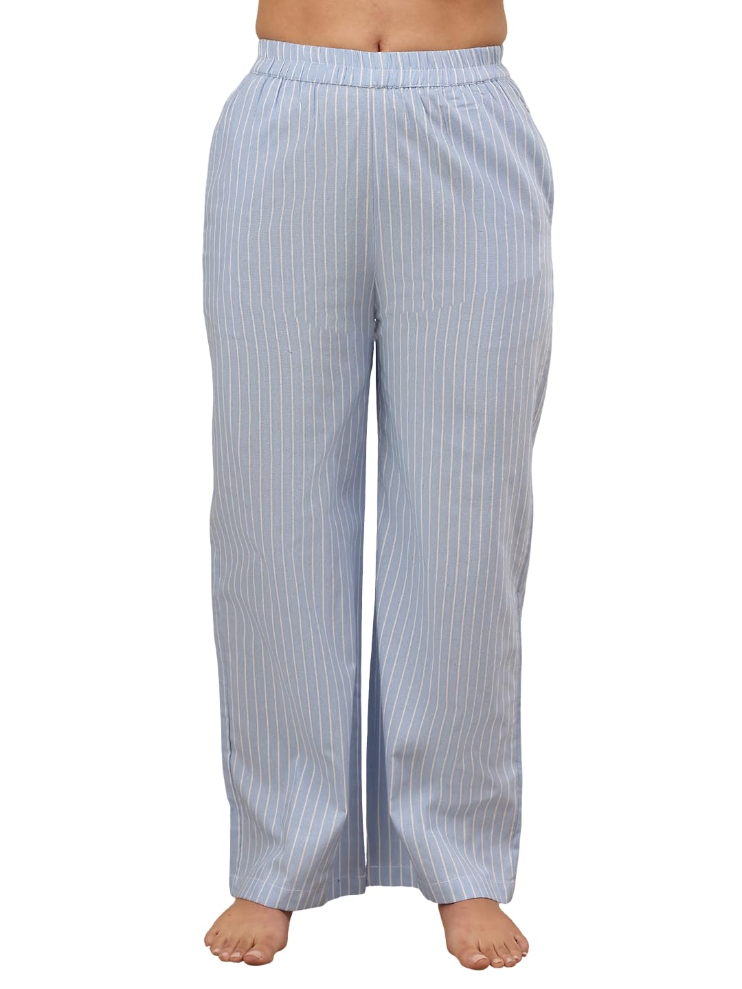 neudis Women Striped Lounge Pants with Elastic Waist-picture-29