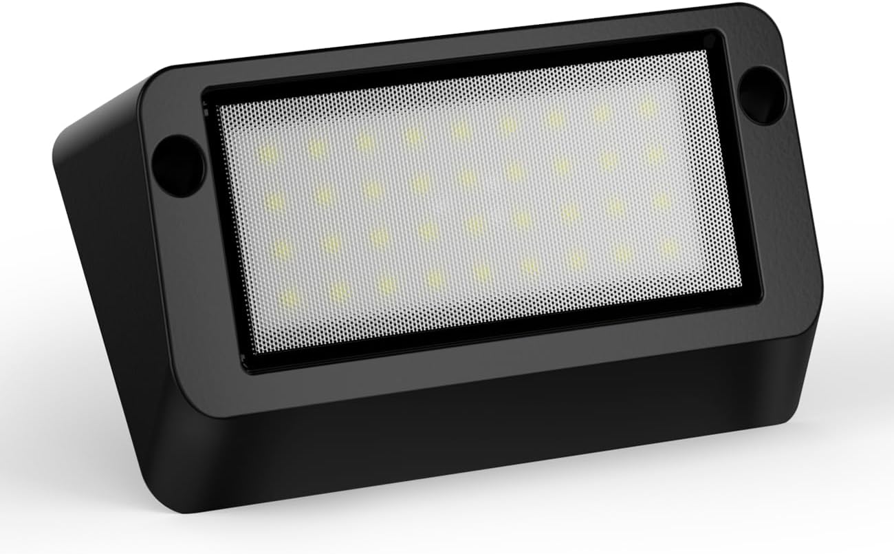 Safoner Adjustable RV Entry Screen Door Grille+ Aluminum RV LED Porch Light Exterior