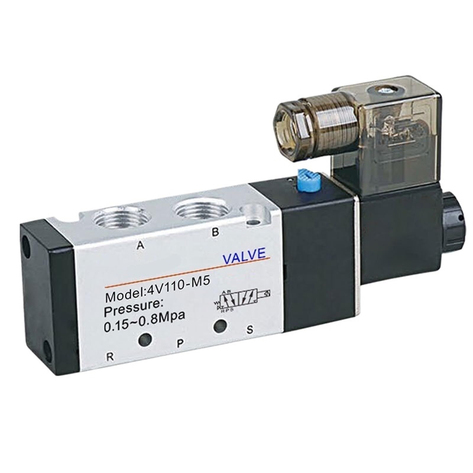 Válvula Solenoide 4v210-08, válvula de Control de solenoide neumática de Dos Posiciones y Cinco vías de 220v, válvula de conmutación de 24v(4V110-06 DC DC24V)