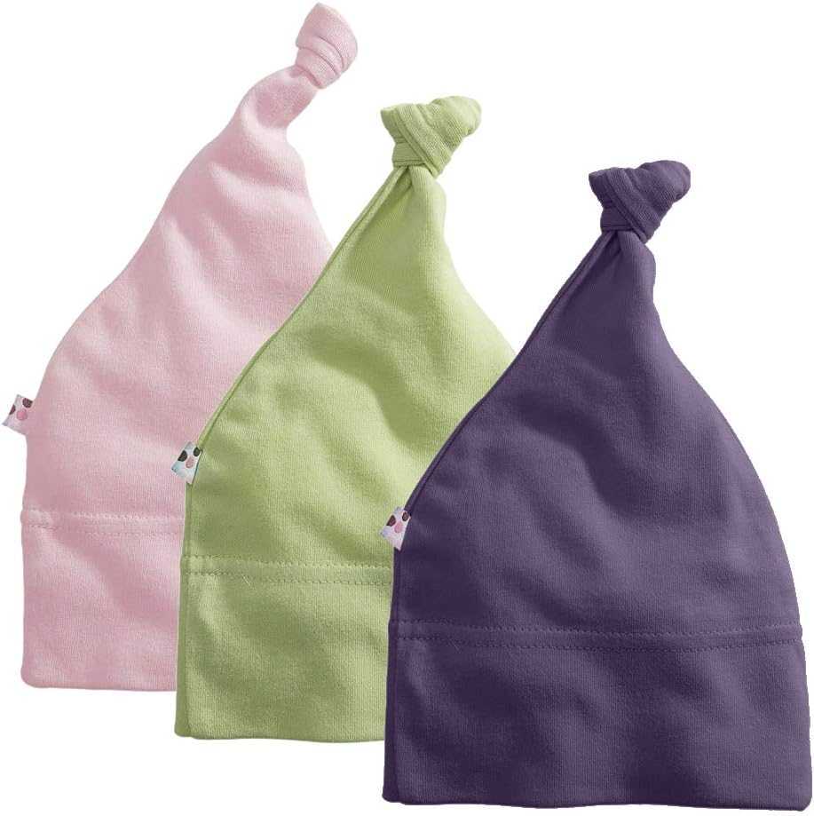 Babysoy Eco Essential 3-Piece Single Knot Beanie/Hat Set