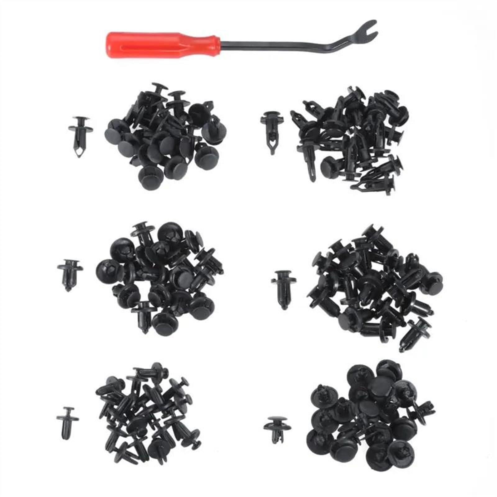 Viti Clip Parte 120 Pezzi Fermo Auto Foro 6,3 mm 8 mm 9 mm 10 mm Kit Viti di espansione Paraurti Perno a Pressione Rivetto Clip Elementi di Fissaggio con 1 Pezzo Estrattore di Elementi di Fissaggio