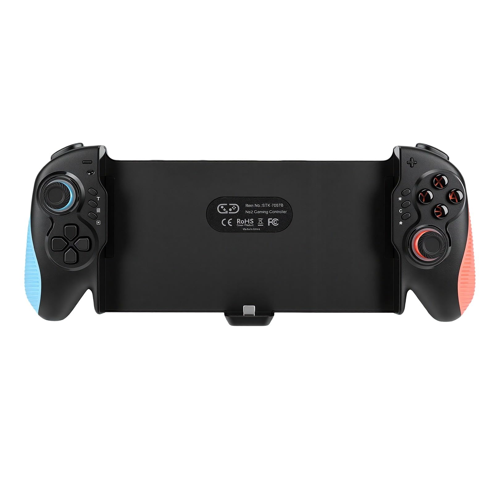 AMONIDA Controller Portatile per Console di Gioco con Illuminazione RGB e Controllo del Movimento per 2 Giocatori