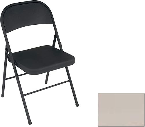 Miniatura 5 de Cosco All Steel Folding Chair Black (4-pack) Negro,Beige Bronceado,https://www.amazon.com/dp/undefined