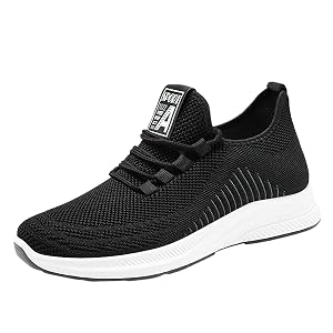 Mens Running Shoes Comfy Slip On Tennis Walking Sneakers Lightweight 2026 Fashion Casual Sport Shoes